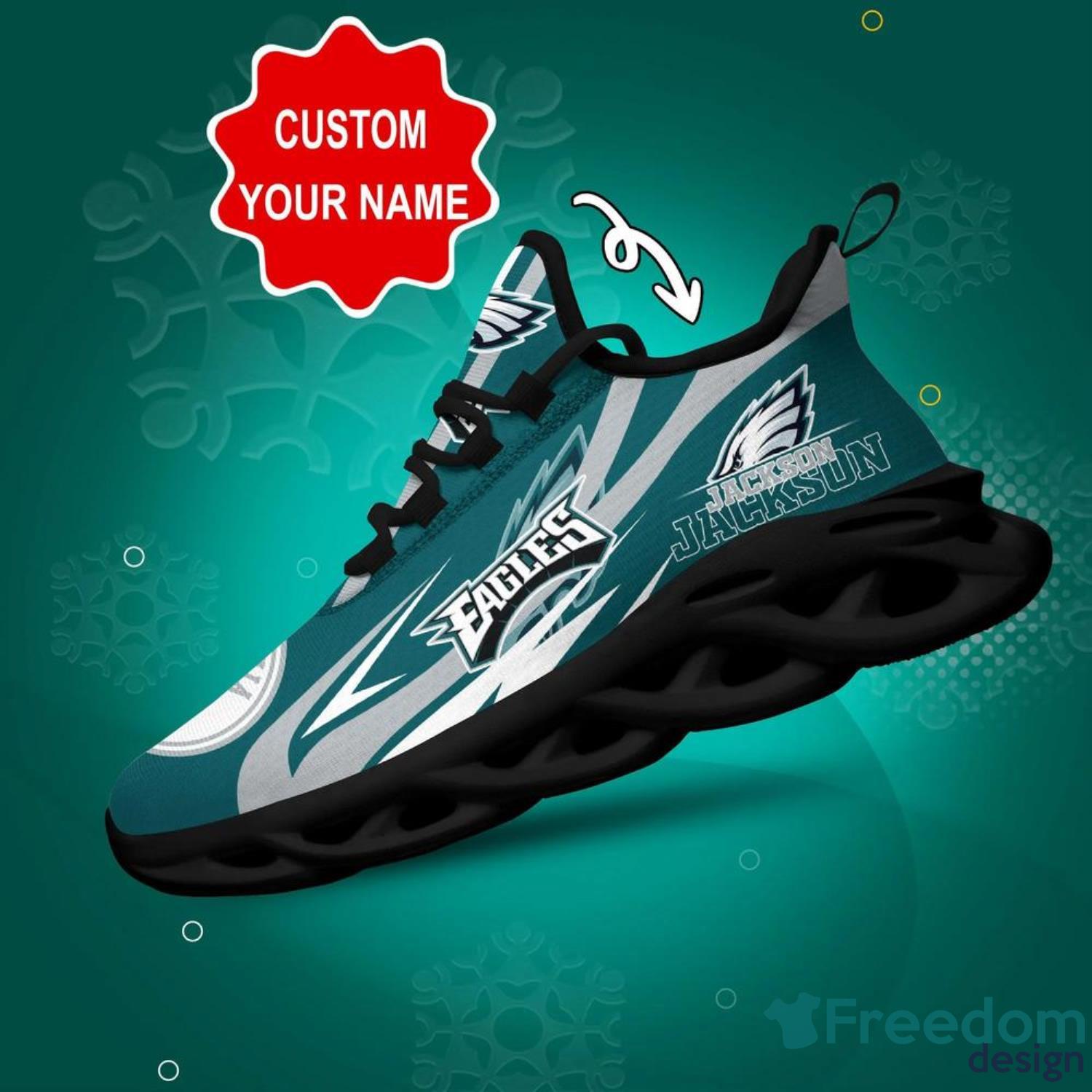 Philadelphia Eagles NFL Max Soul Shoes Custom Name Sneakers Personalized  Gifts For NFL Fans - Freedomdesign