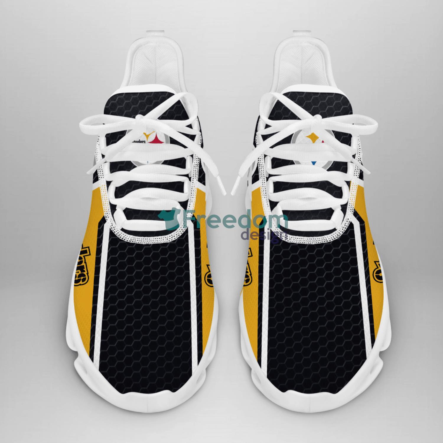 Pittsburgh Steelers Color Striped Sneakers Max Soul Shoes For Men And Women  - Freedomdesign