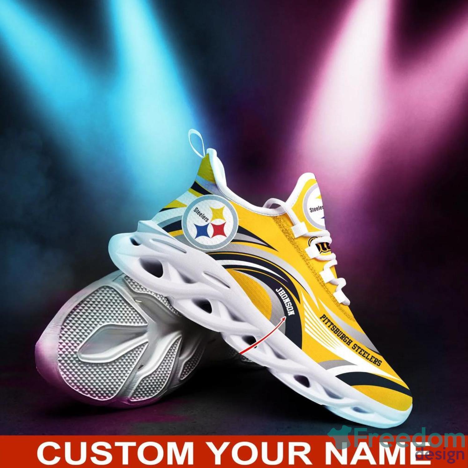 Pittsburgh Steelers Custom Name Sneakers Max Soul Shoes Sport