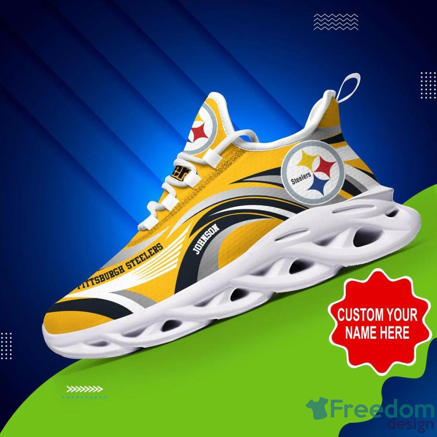 Pittsburgh Steelers Custom Name Sneakers Max Soul Shoes Sport