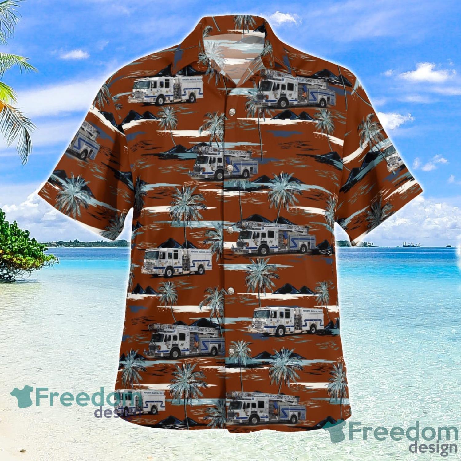 Rehoboth Beach Volunteer Fire Company Rehoboth Beach Delaware Short Sleeve Hawaiian Shirt Gift For Summer image Rehoboth Beach Volunteer Fire Company Rehoboth Beach Delaware Short Sleeve Hawaiian Shirt Gift For Summer Product Photo 2