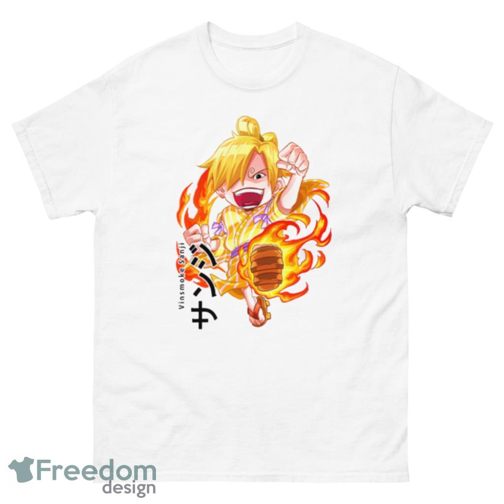 Sanji Diable Jambe Custom Anime One Piece Chibi T-Shirt Product Photo 2