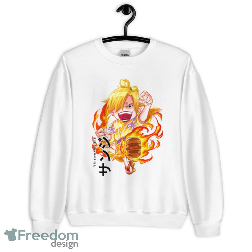 Sanji Diable Jambe Custom Anime One Piece Chibi T-Shirt Product Photo 1