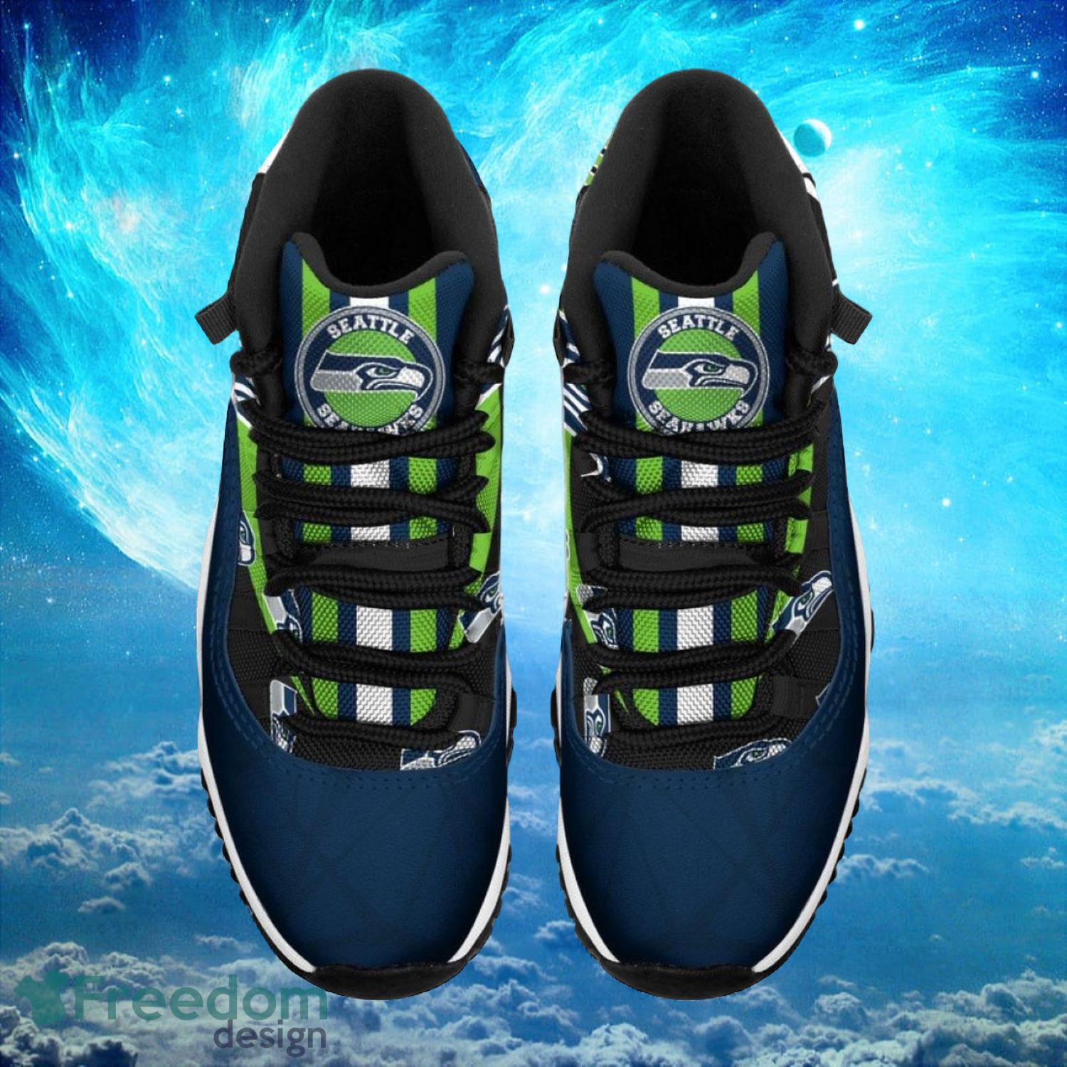 Seattle Seahawks NFL Air Jordan 11 Sneakers Shoes Gift For Fans