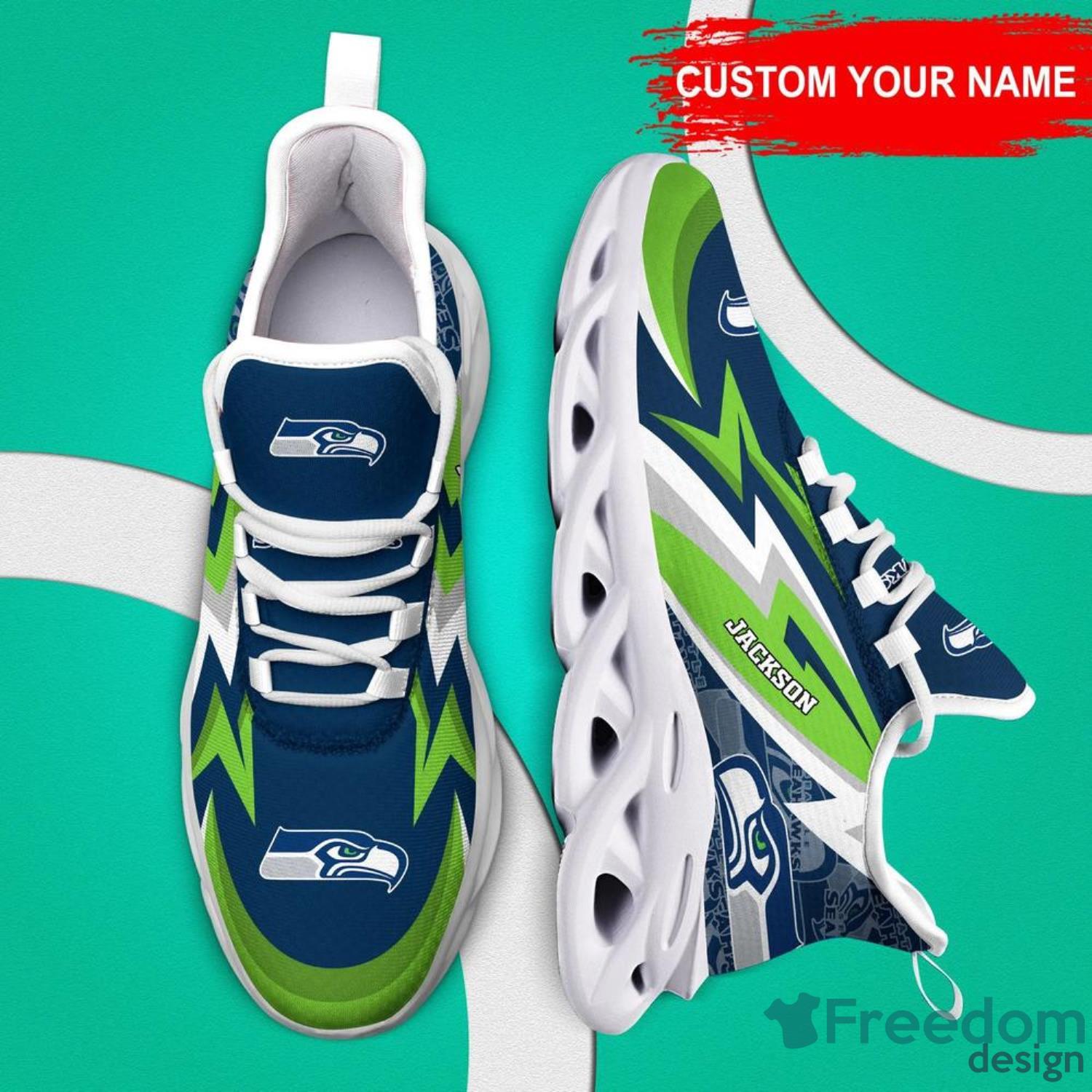 Seattle Seahawks NFL Unique Sneaker Max Soul Shoes - Freedomdesign