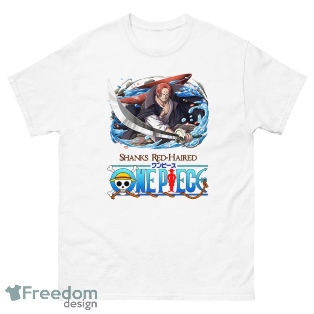 Shanks Red Hair Yonko Custom Anime One Piece T-Shirt Product Photo 2