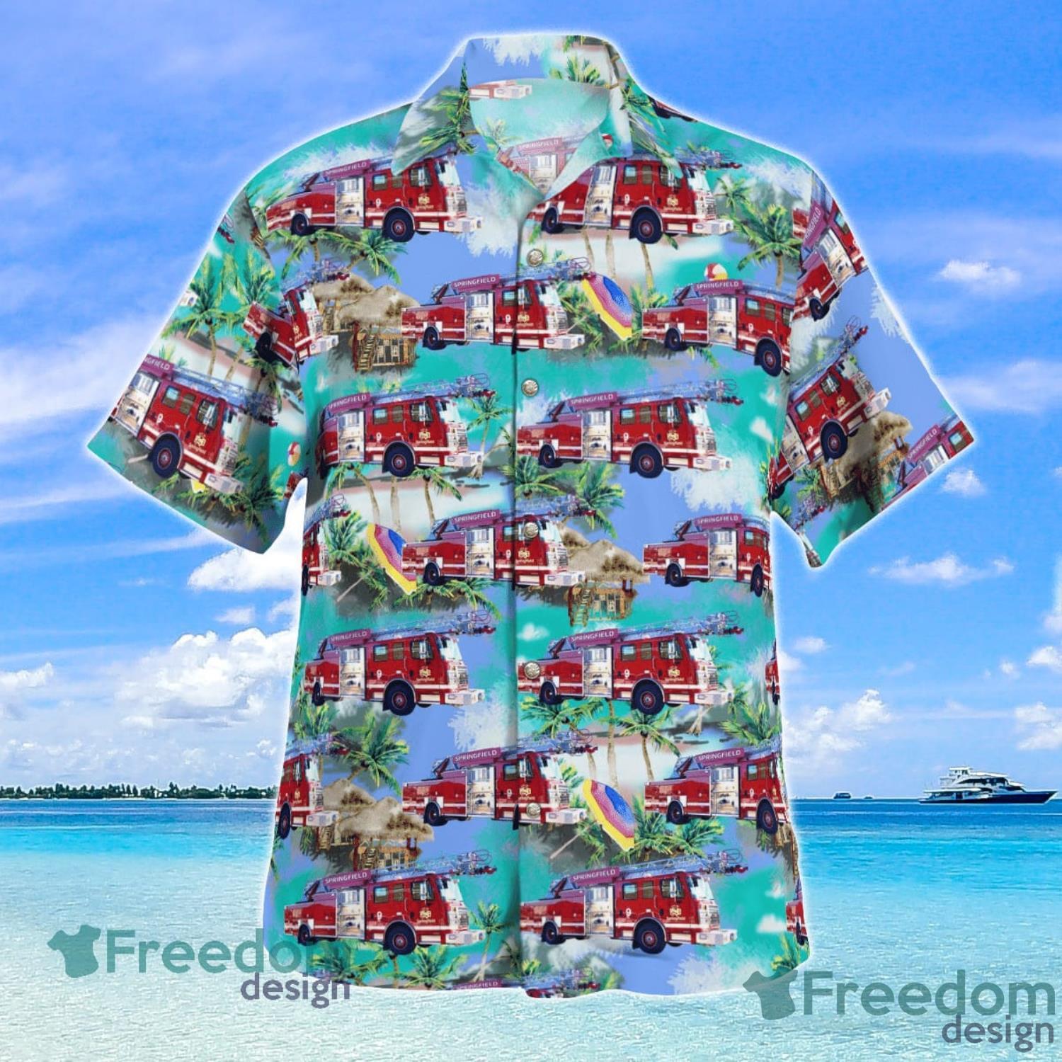 Springfield Missouri MO Fire Department Aloha Summer Gift Hawaiian