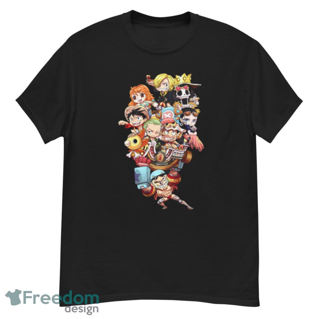 Straw Hat Pirates Custom Anime One Piece Chibi T-Shirt Product Photo 1