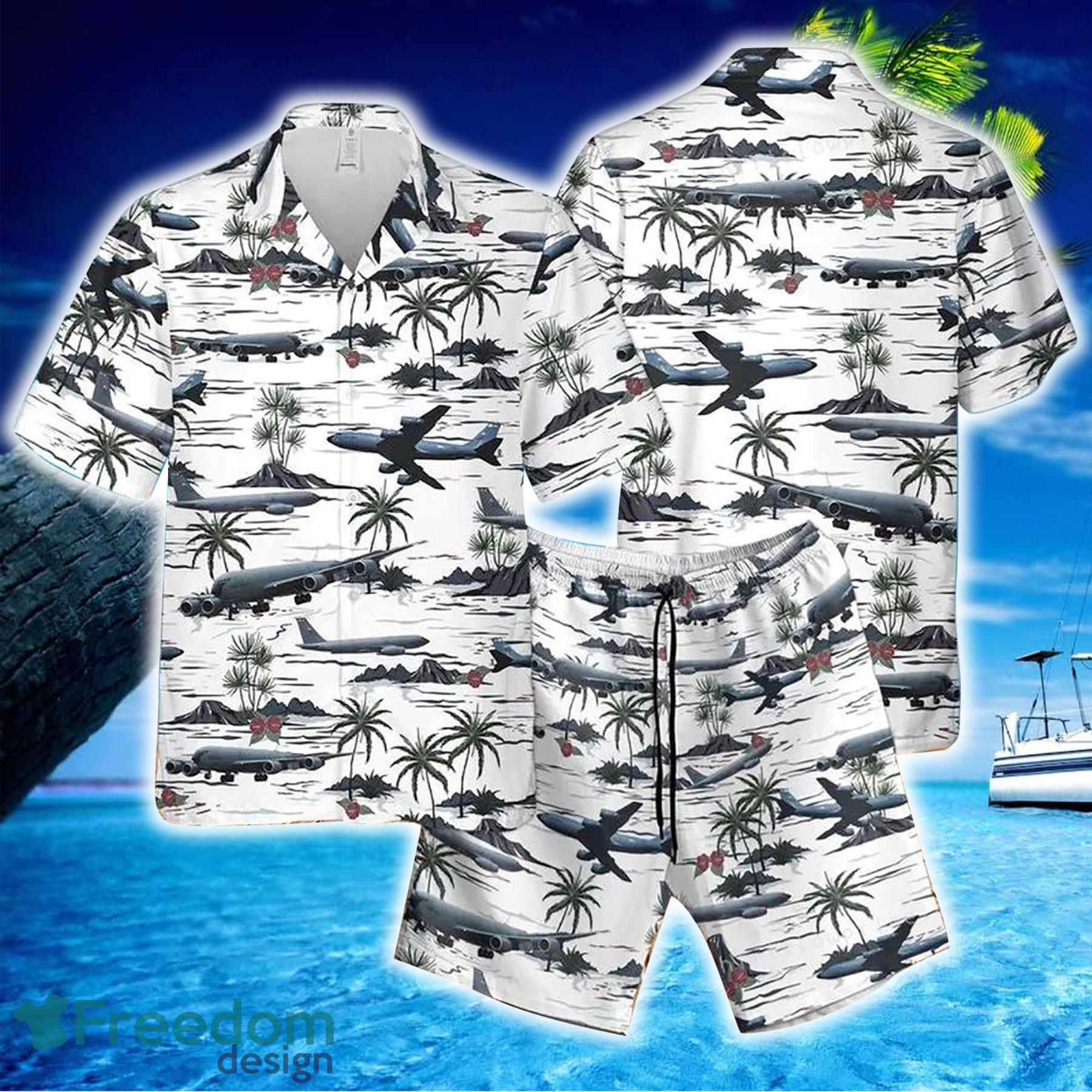Us Air Force Boeing Kc 135r Short Sleeve Hawaiian Shirt And Short Product Photo 1 Us Air Force Boeing Kc 135r Short Sleeve Hawaiian Shirt And Short Product Photo 1