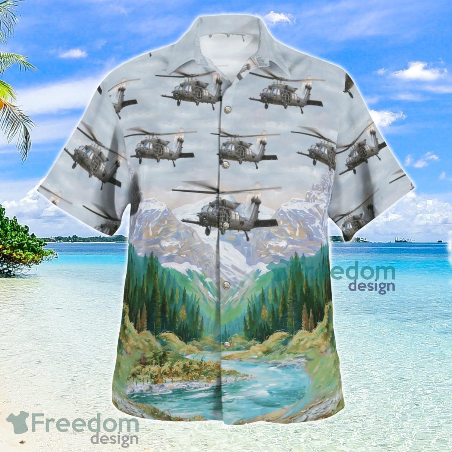 US Army Ranger Veteran Camo Aloha Hawaiian Shirts For Men & For