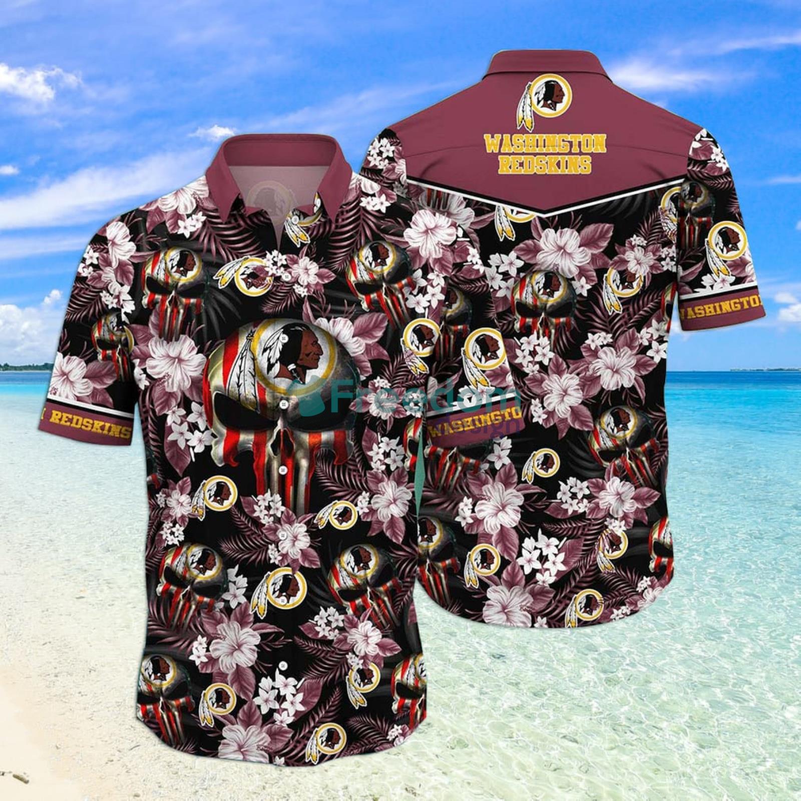 Washington Redskins NFL Summer Hawaiian Shirt Floral Pattern