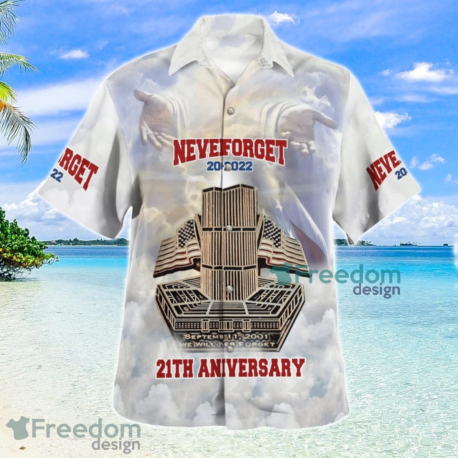 21th Never Forget 911 US Eagle Summer Hawaiian Shirt - Teeruto