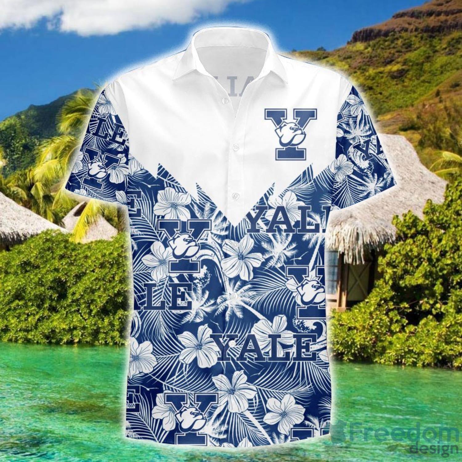 Yale Bulldogs NCAA Tropical Pattern Summer Gift For Men And Women Product Photo 2