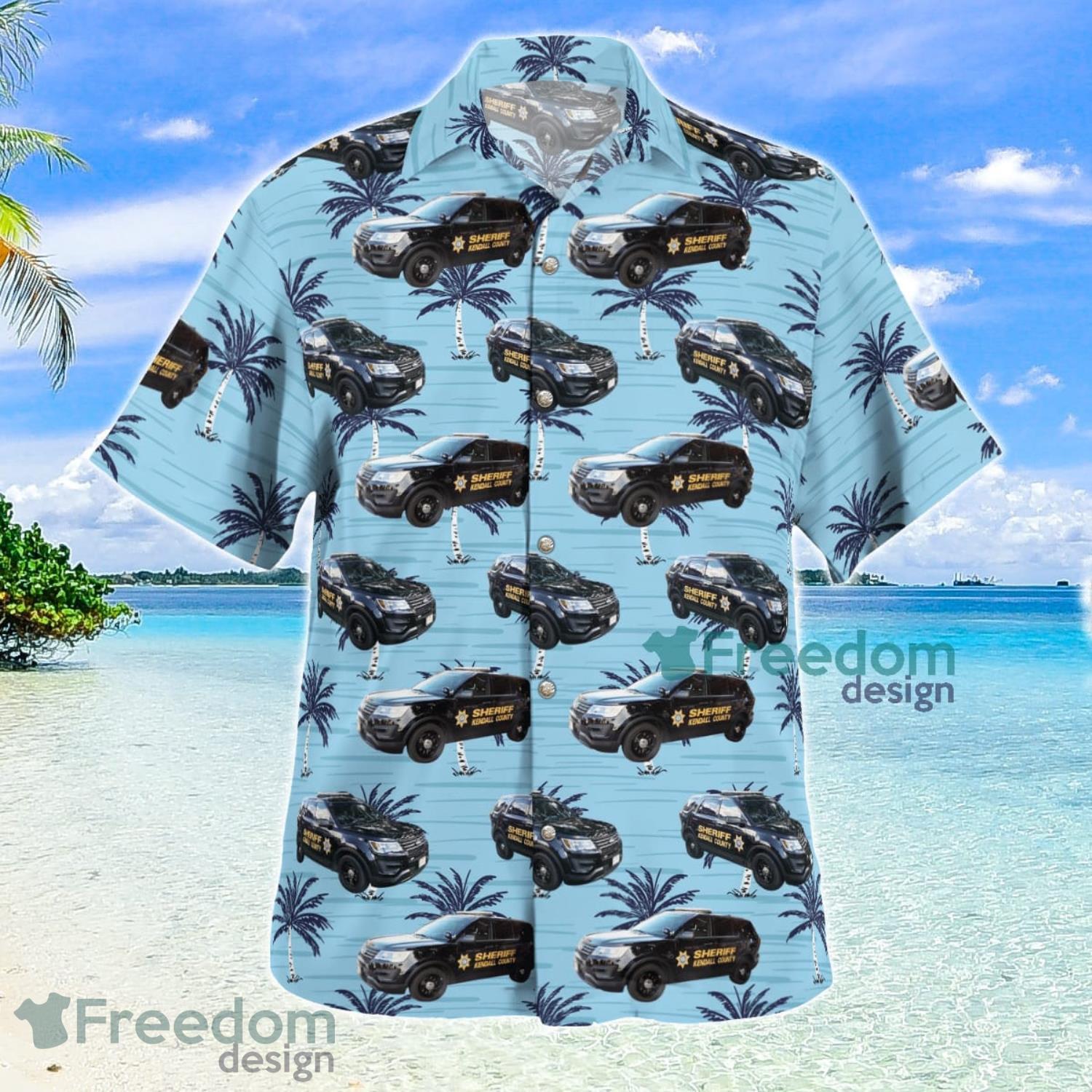 Yorkville Illinois Kendall County Sheriff Summer Gift Aloha Hawaiian Shirt Product Photo 2