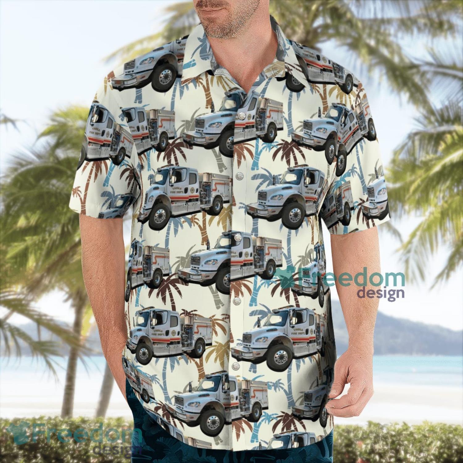 Yreka City Fire Department California Summer Gift Aloha Hawaiian Shirt image Yreka City Fire Department California Summer Gift Aloha Hawaiian Shirt Product Photo 3