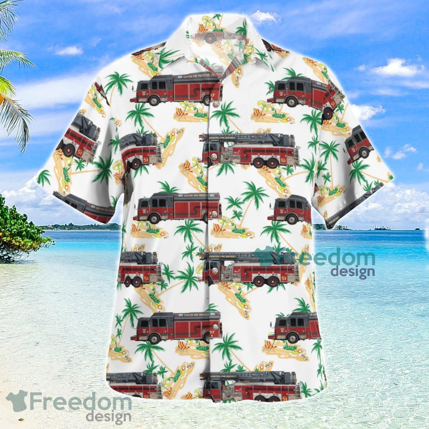 Zoneton Fire Protection District Shepherdsville Kentucky Summer Gift Aloha Hawaiian Shirt Product Photo 2