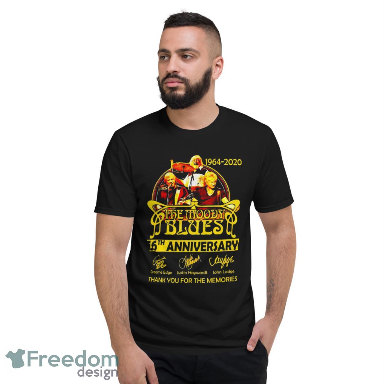 1964 2020 The Moody Blues 56th Anniversary Thank You For The Memories Signatures Shirt - Short Sleeve T-Shirt
