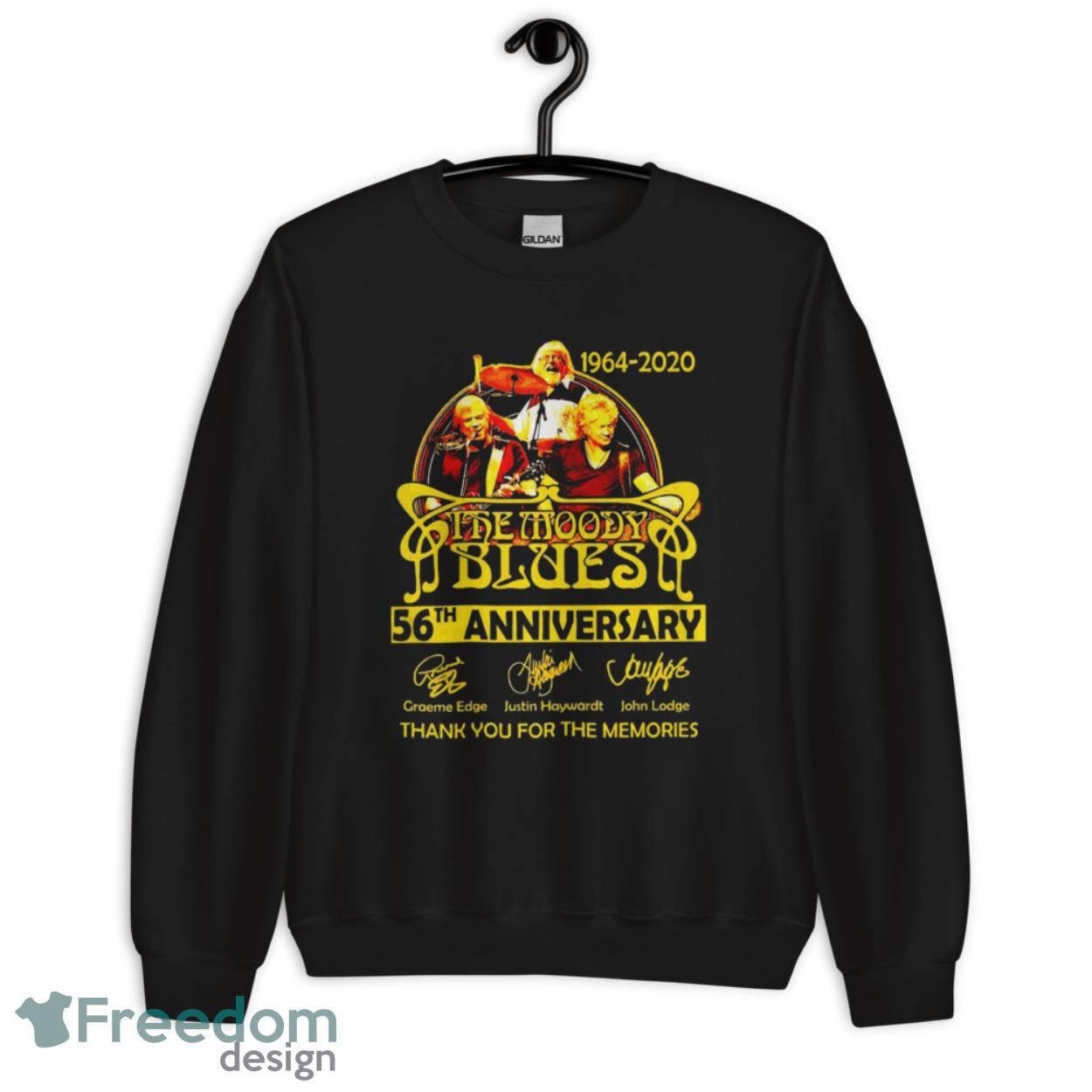1964 2020 The Moody Blues 56th Anniversary Thank You For The Memories Signatures Shirt - Unisex Crewneck Sweatshirt 1964 2020 The Moody Blues 56th Anniversary Thank You For The Memories Signatures Shirt - Unisex Crewneck Sweatshirt