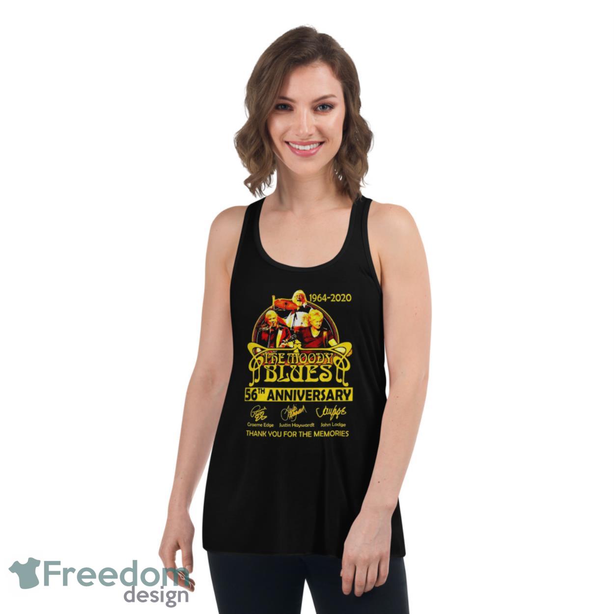 1964 2020 The Moody Blues 56th Anniversary Thank You For The Memories Signatures Shirt - Womens Flowy Racerback Tank 1964 2020 The Moody Blues 56th Anniversary Thank You For The Memories Signatures Shirt - Womens Flowy Racerback Tank