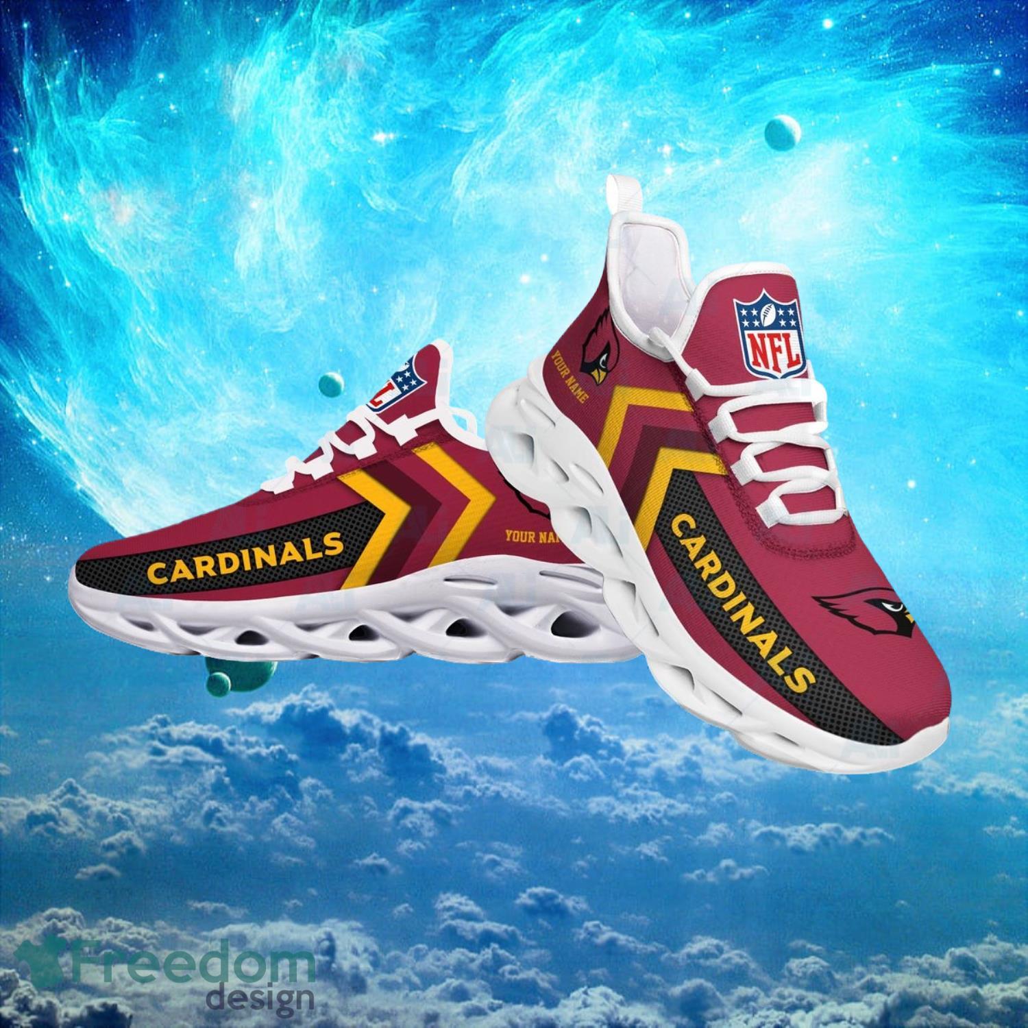 Arizona Cardinals NFL Logo Fans Custom Name Max Soul Shoes Product Photo 2