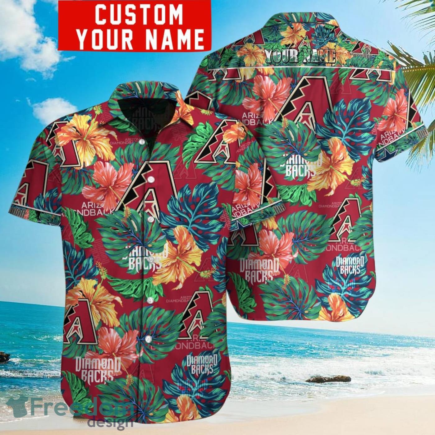 Arizona Diamondbacks MLB Custom Name Hawaiian Shirt Hot Design For Fans