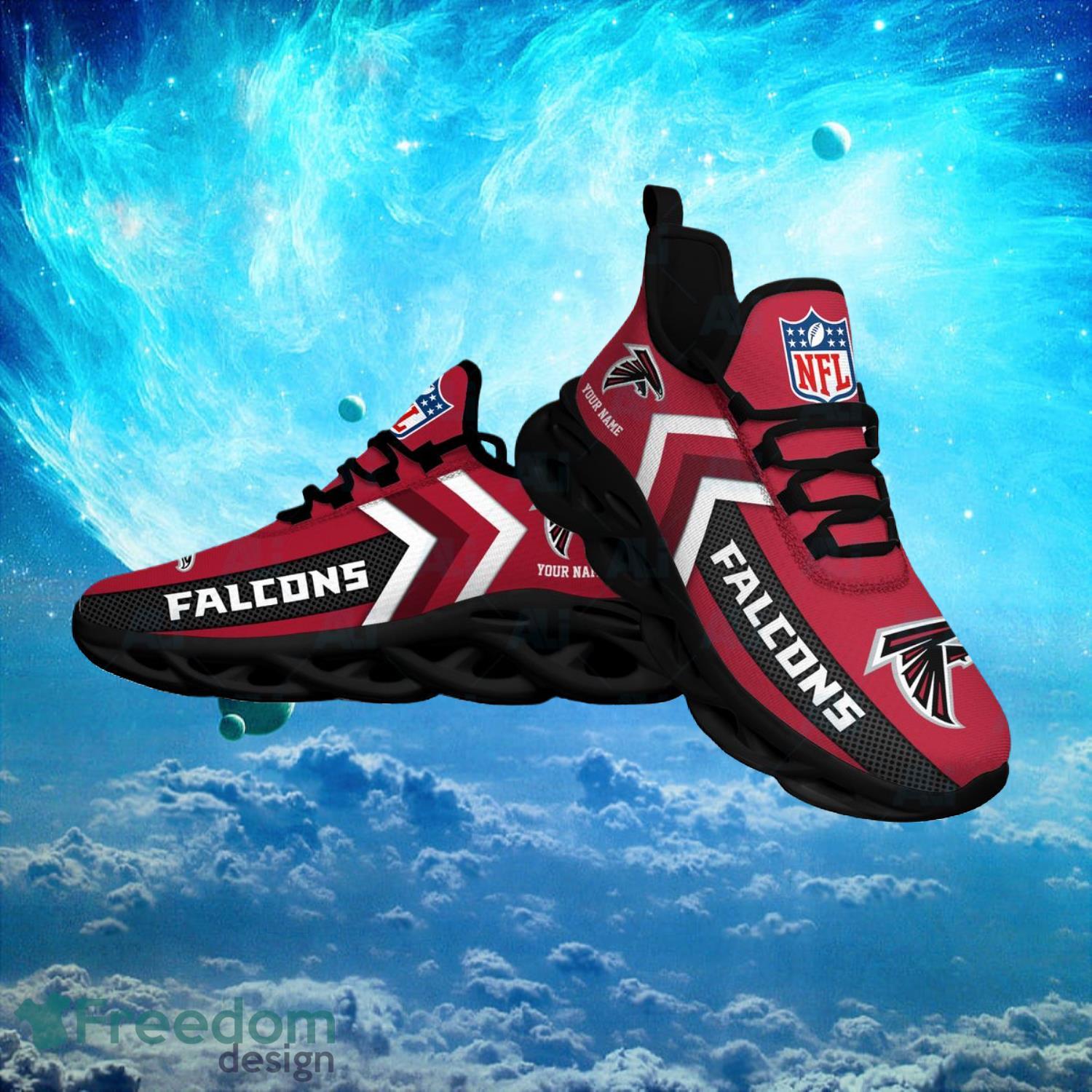 Atlanta Falcons NFL Logo Fans Custom Name Max Soul Shoes Product Photo 1