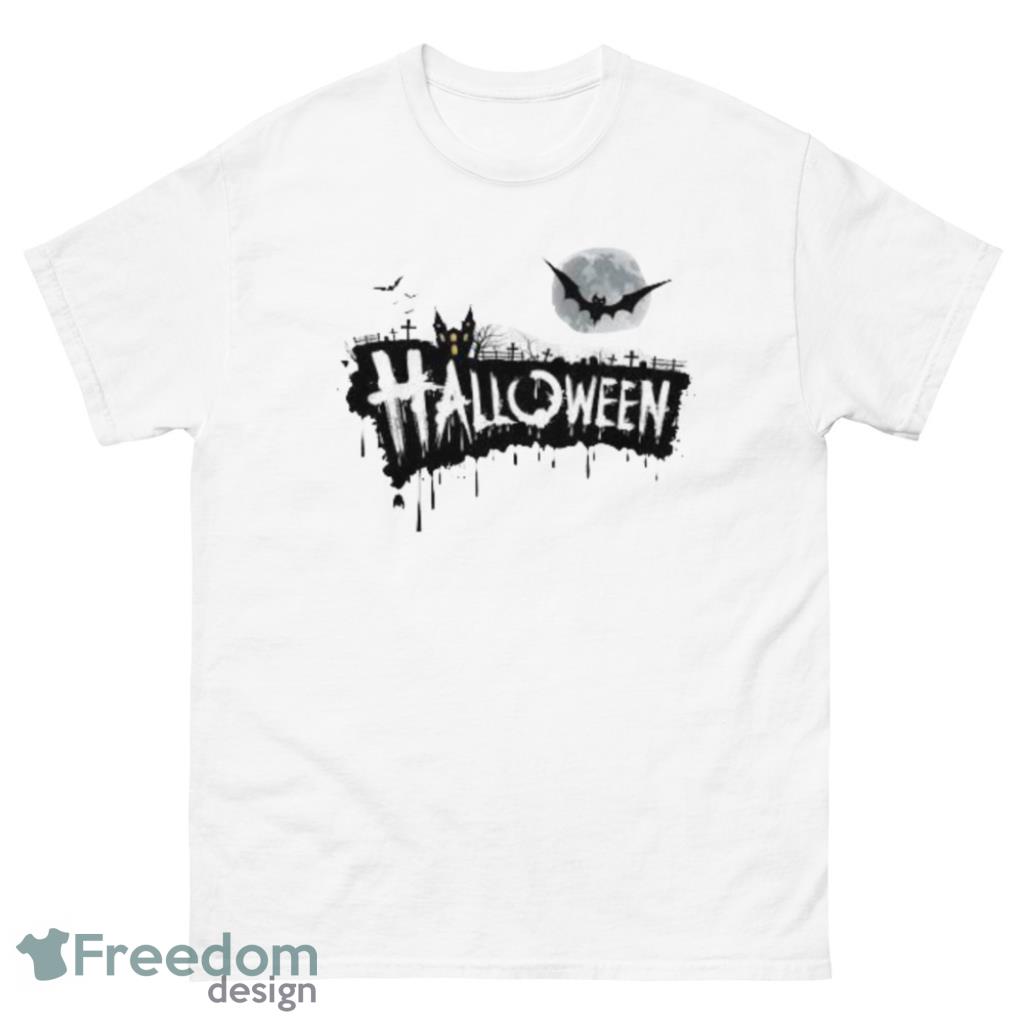 Bat And Moon Halloween T-Shirt Product Photo 2