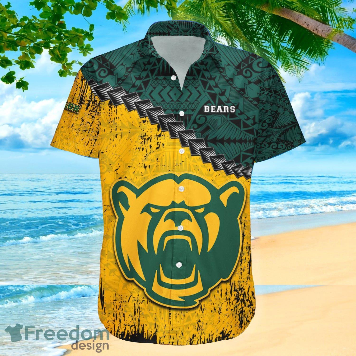 Baylor Bears NCAA Fans Grunge Polynesian Tattoo Summer Gift Hawaiian Shirt  - Freedomdesign