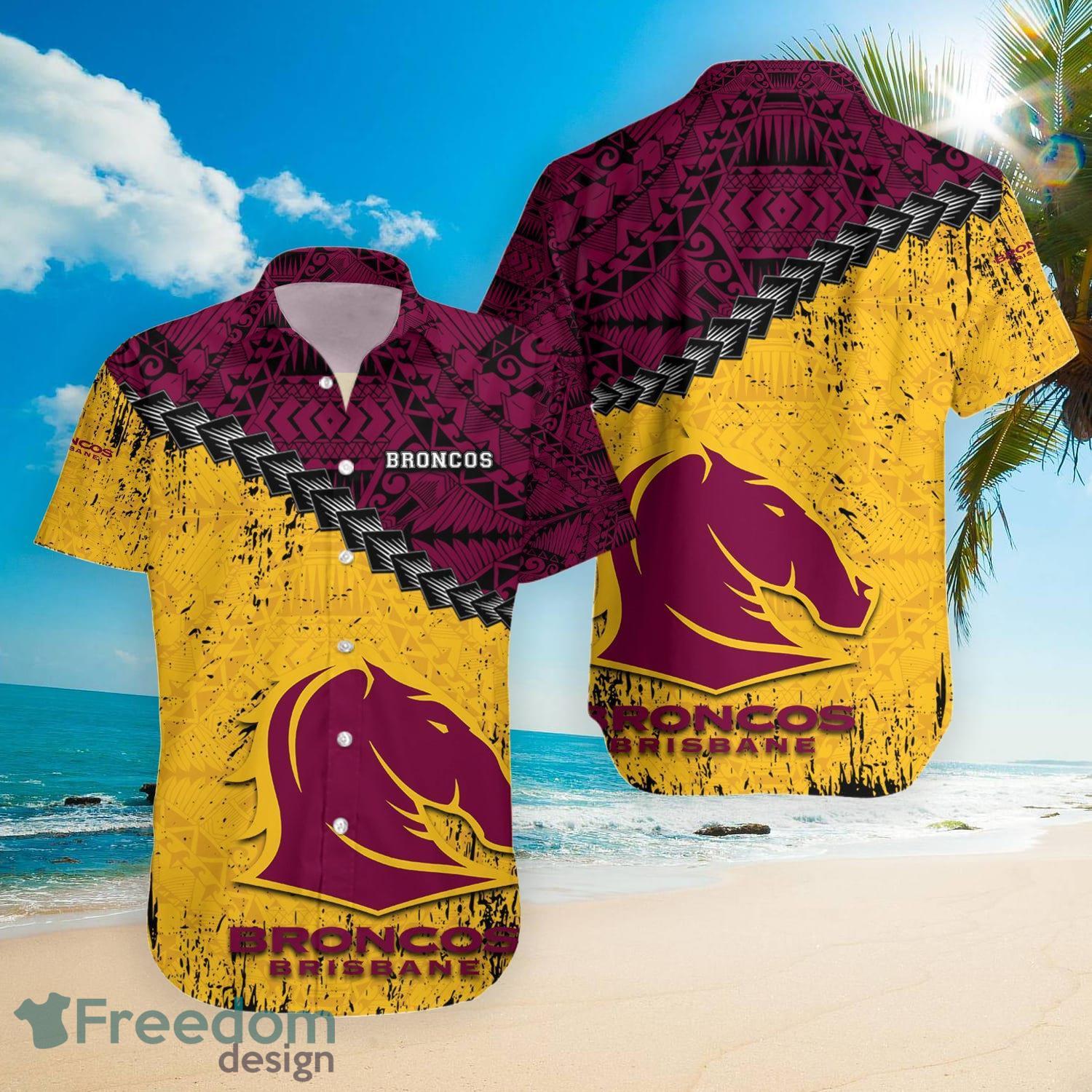 Brisbane Broncos Rugby NRL Hawaiian Shirt, Brisbane Broncos Tee