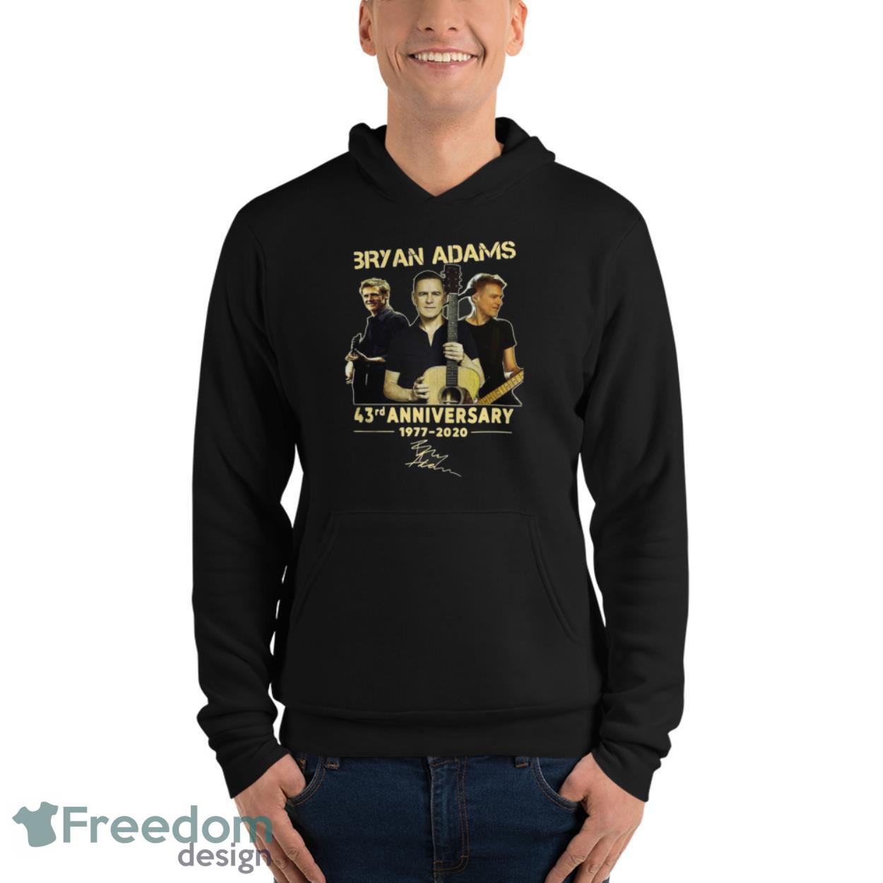 Bryan Adams 43rd Anniversary 1977 2020 Signature Shirt - Unisex Fleece Pullover Hoodie Bryan Adams 43rd Anniversary 1977 2020 Signature Shirt - Unisex Fleece Pullover Hoodie