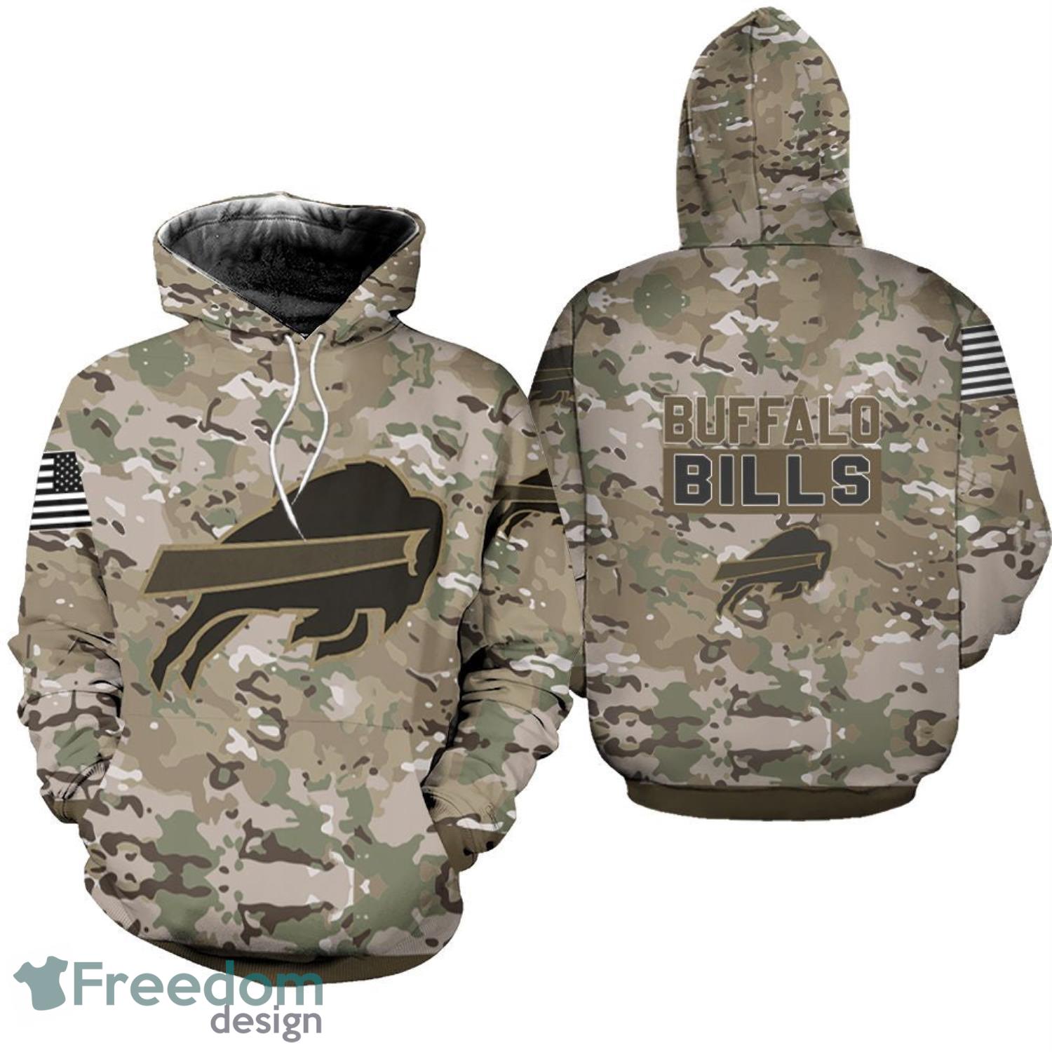 Buffalo Bills Camo Pattern 3D All Over Print 3D Hoodie For Men And