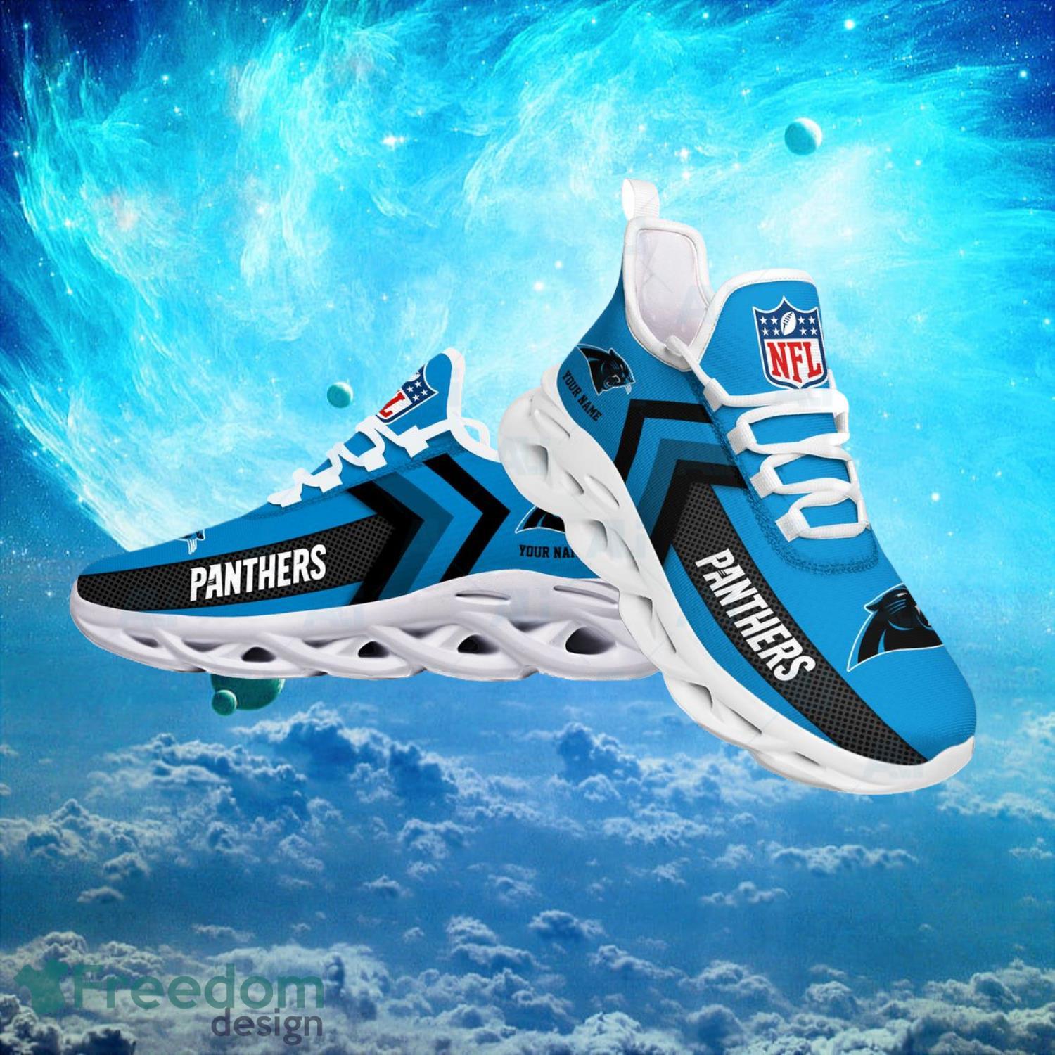 Carolina Panthers NFL Logo Fans Custom Name Max Soul Shoes Product Photo 2