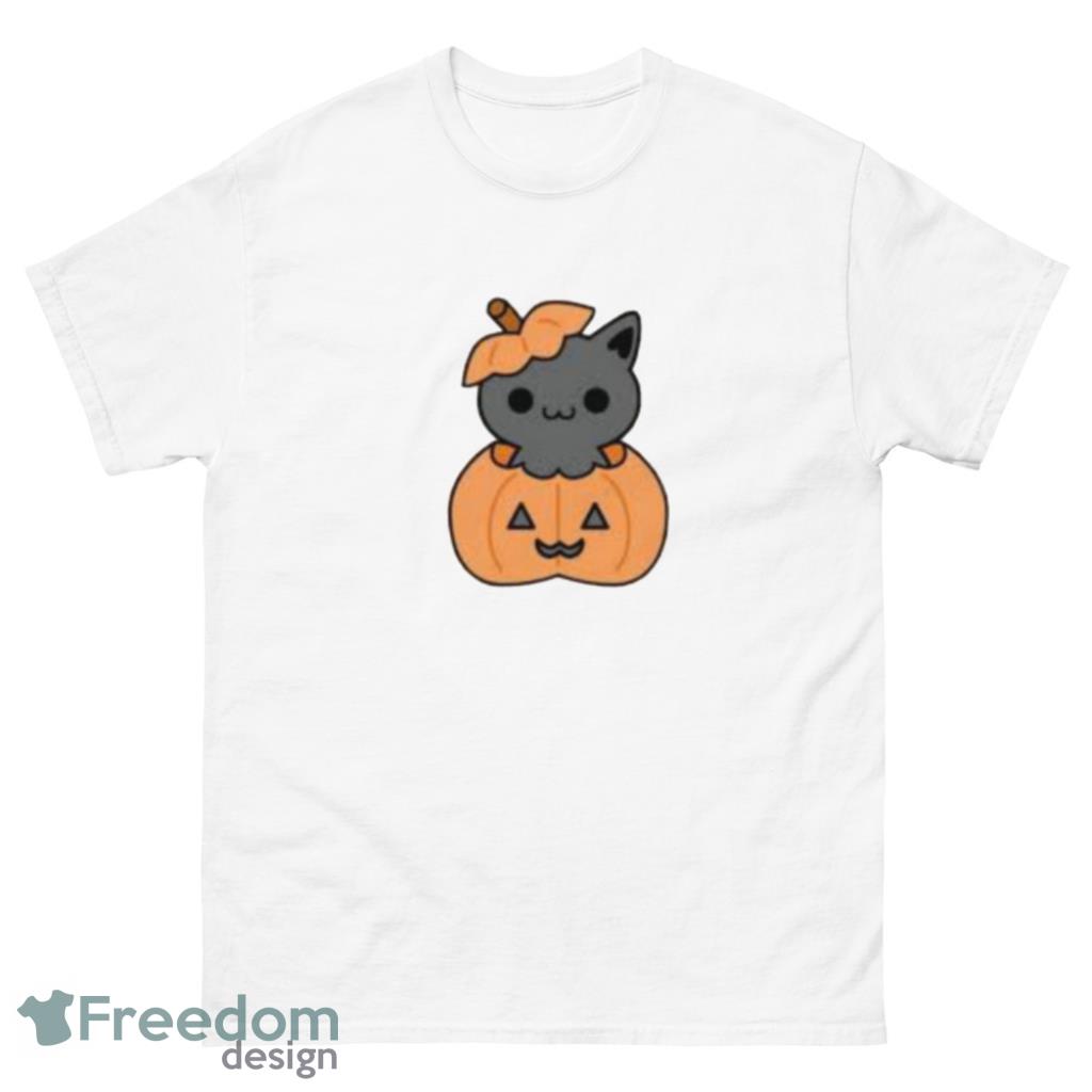 Cat In Pumpkin Cute Halloween T-Shirt Product Photo 2