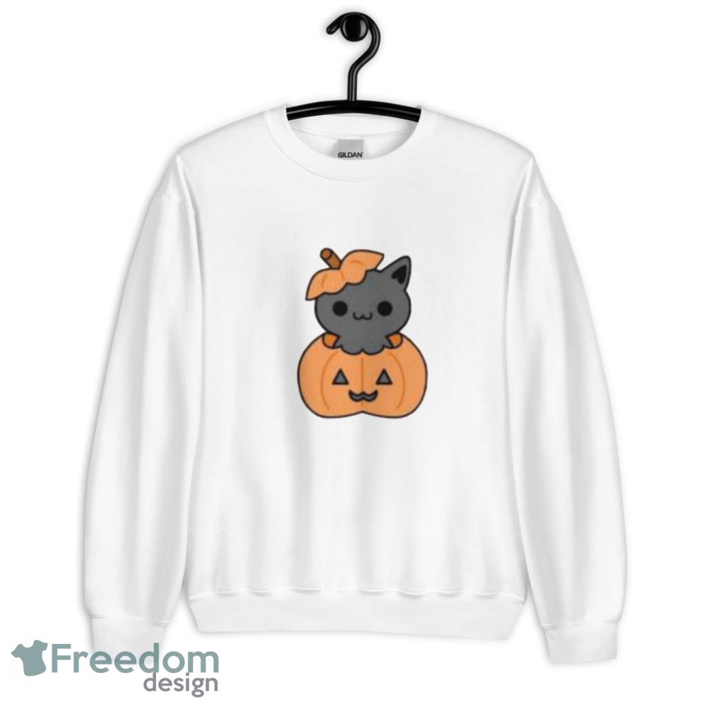 Cat In Pumpkin Cute Halloween T-Shirt Product Photo 1