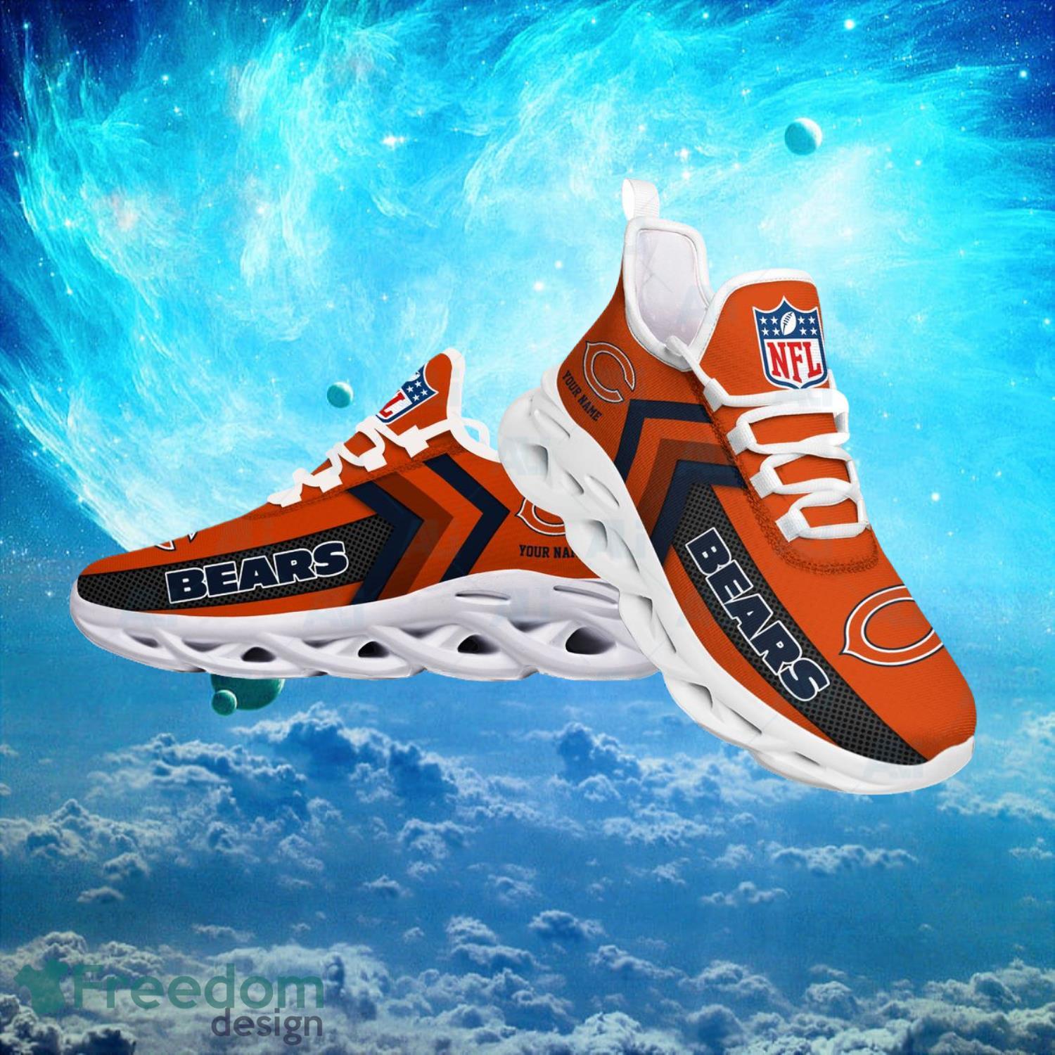 Chicago Bears NFL Logo Fans Custom Name Max Soul Shoes Product Photo 2