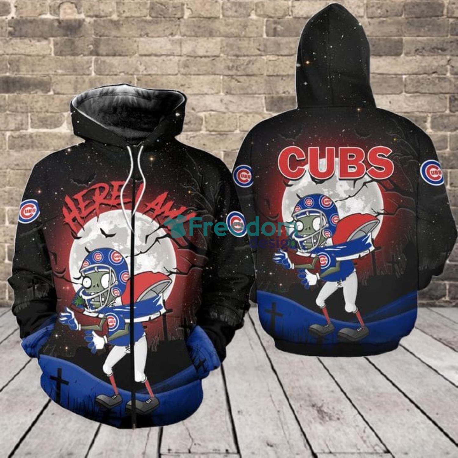 Chicago Cubs Christmas New Design Full Over Print 3D Hoodie Zipper