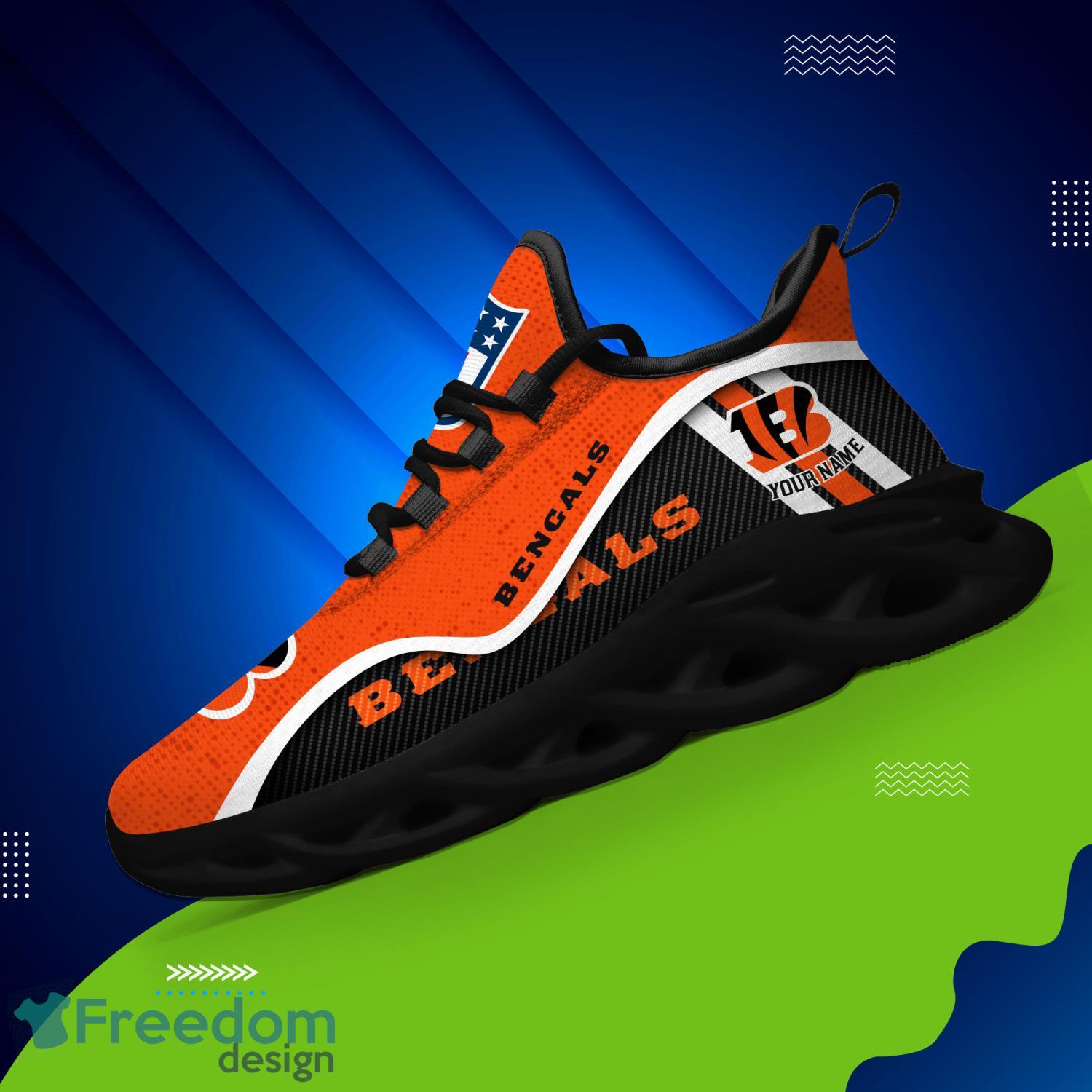 Cincinnati Bengals NFL Custom Name Angle Wings Max Soul Shoes For Men Women