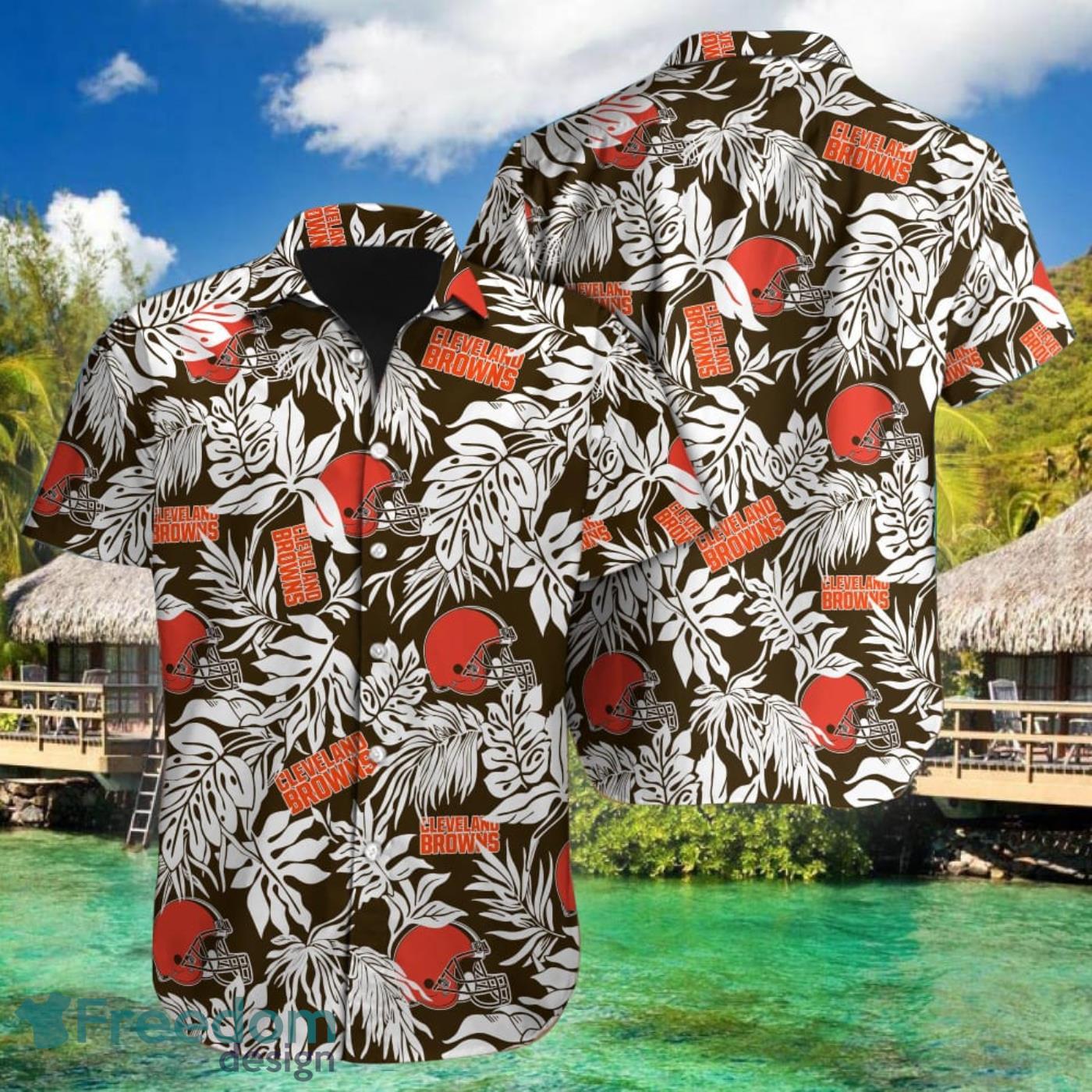 Retro Cleveland Browns Hawaiian Shirt Ultra Style For Summer Gift