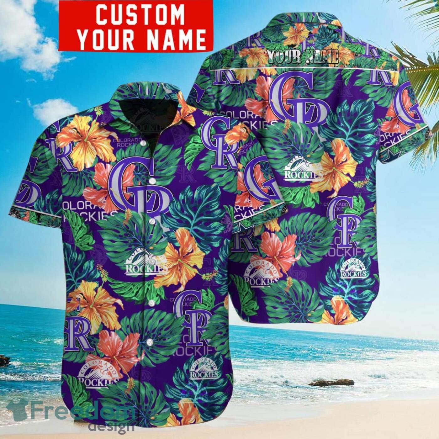 Colorado Rockies MLB Mens Floral Hawaiian Shirt - Banantees