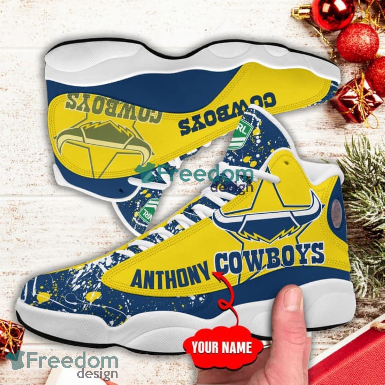 Dallas Cowboys Air Jordan Hightop Shoes Custom Name - Freedomdesign