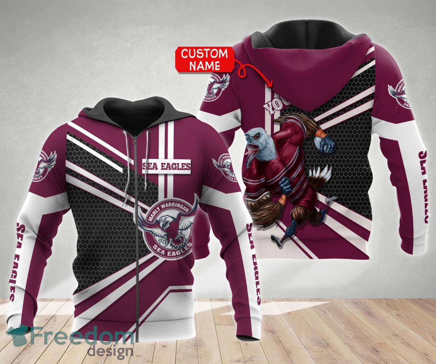 Manly Warringah Sea Eagles Custom Name & Number NRL Baseball Jersey Best  Gift For Men And Women Fans