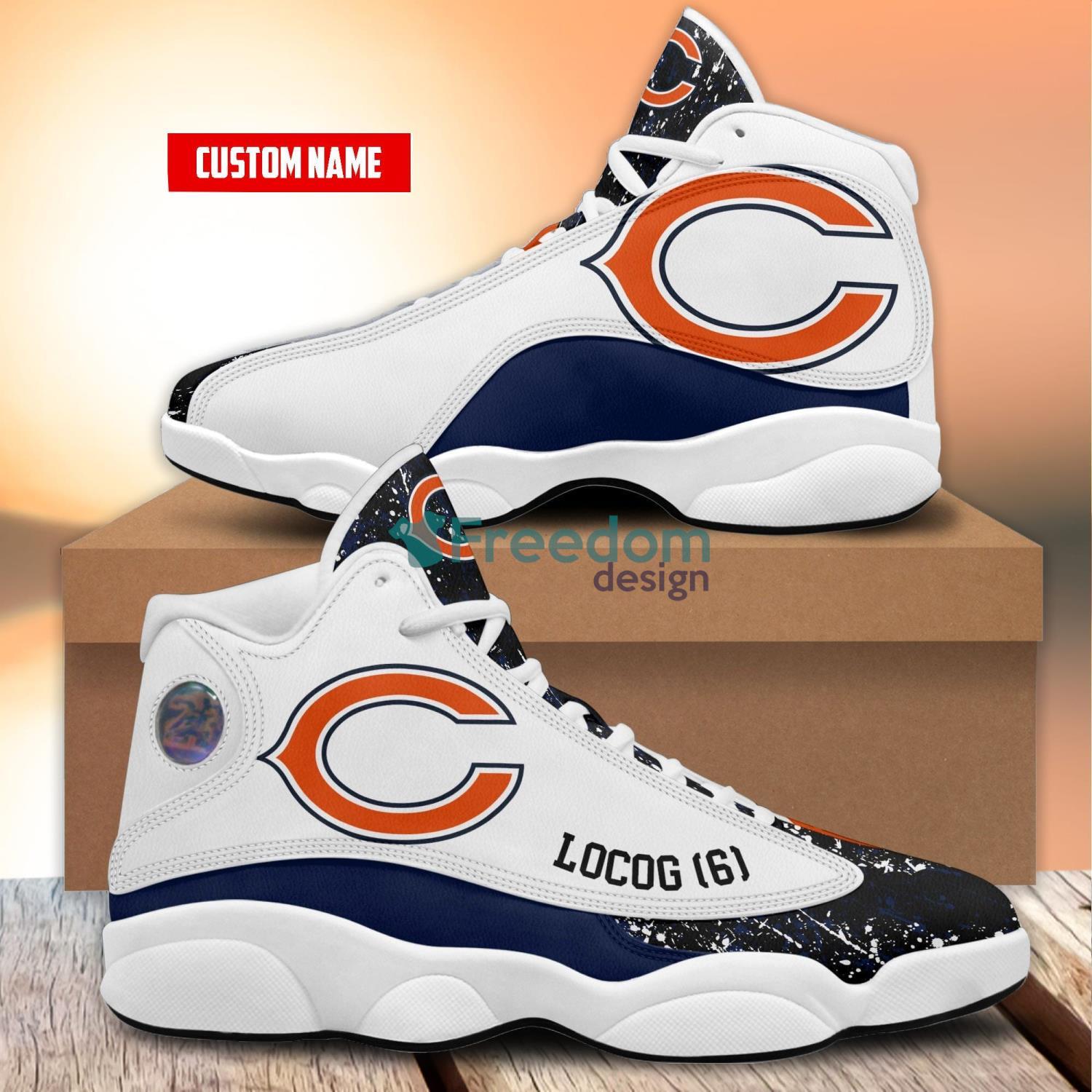 NFL Chicago Bears Custom Name Air Jordan 13 Shoes V4 –