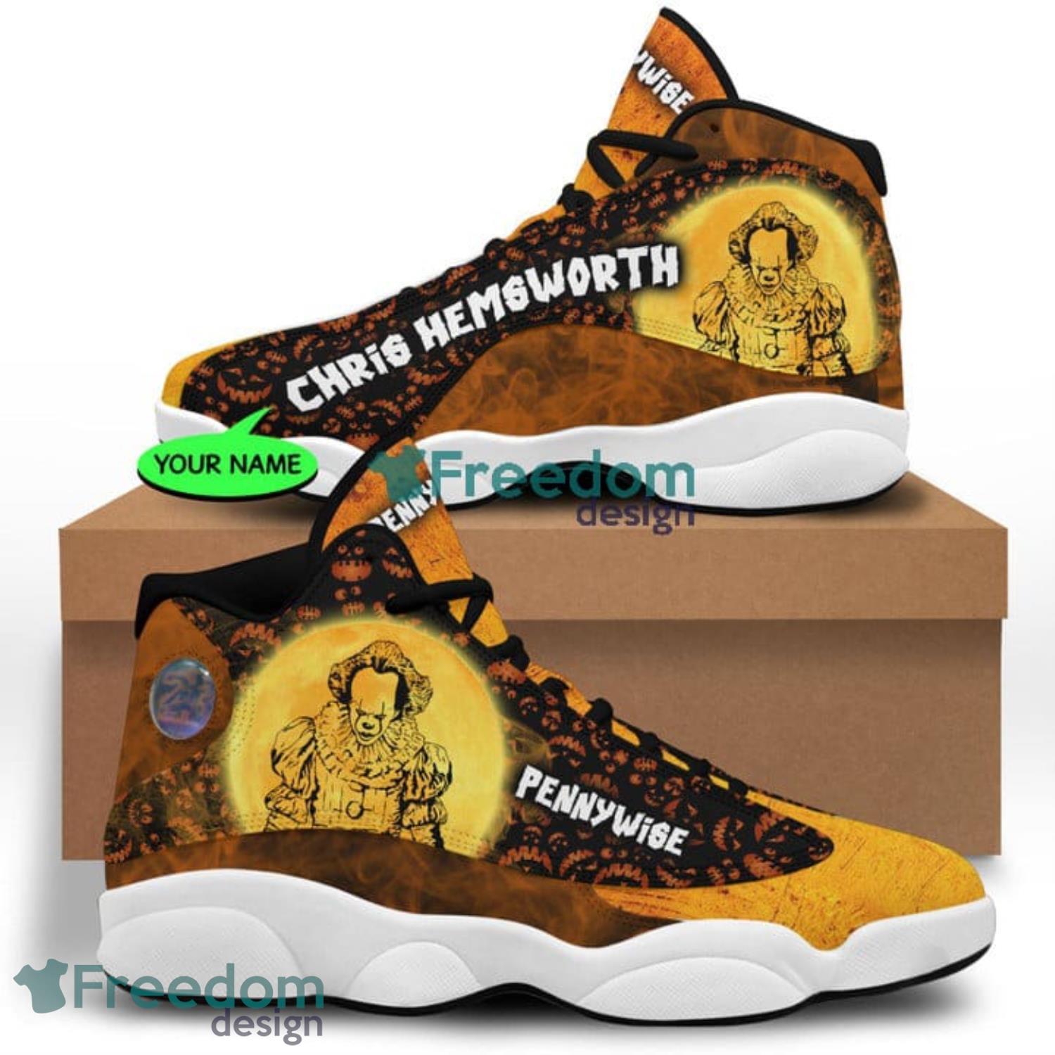Custom Name For Fans Pennywise Halloween Gift Air Jordan 13 Sneaker Shoes Product Photo 3 Custom Name For Fans Pennywise Halloween Gift Air Jordan 13 Sneaker Shoes Product Photo 3