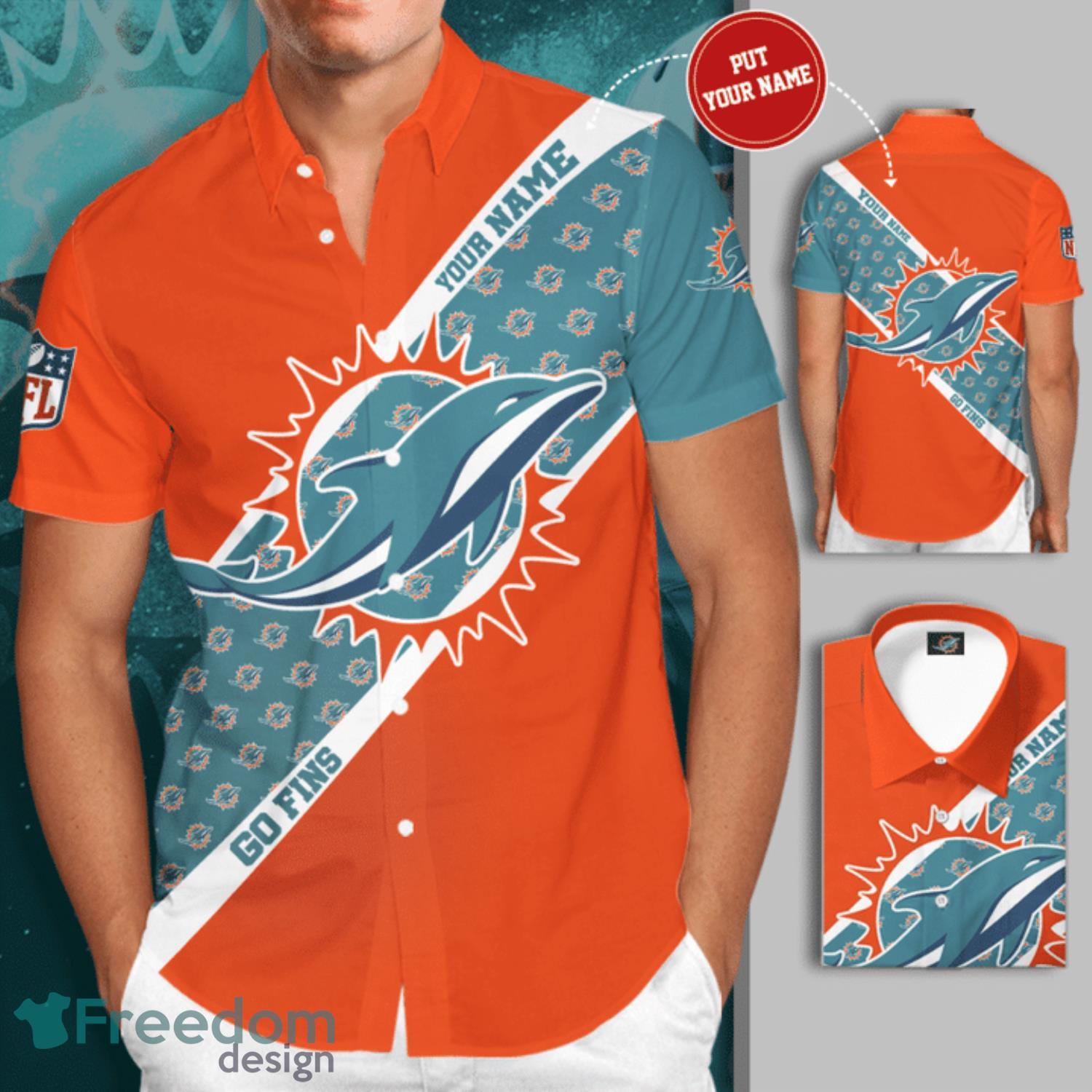 Miami Dolphins / Grateful Dead Custom Printed T-Shirt