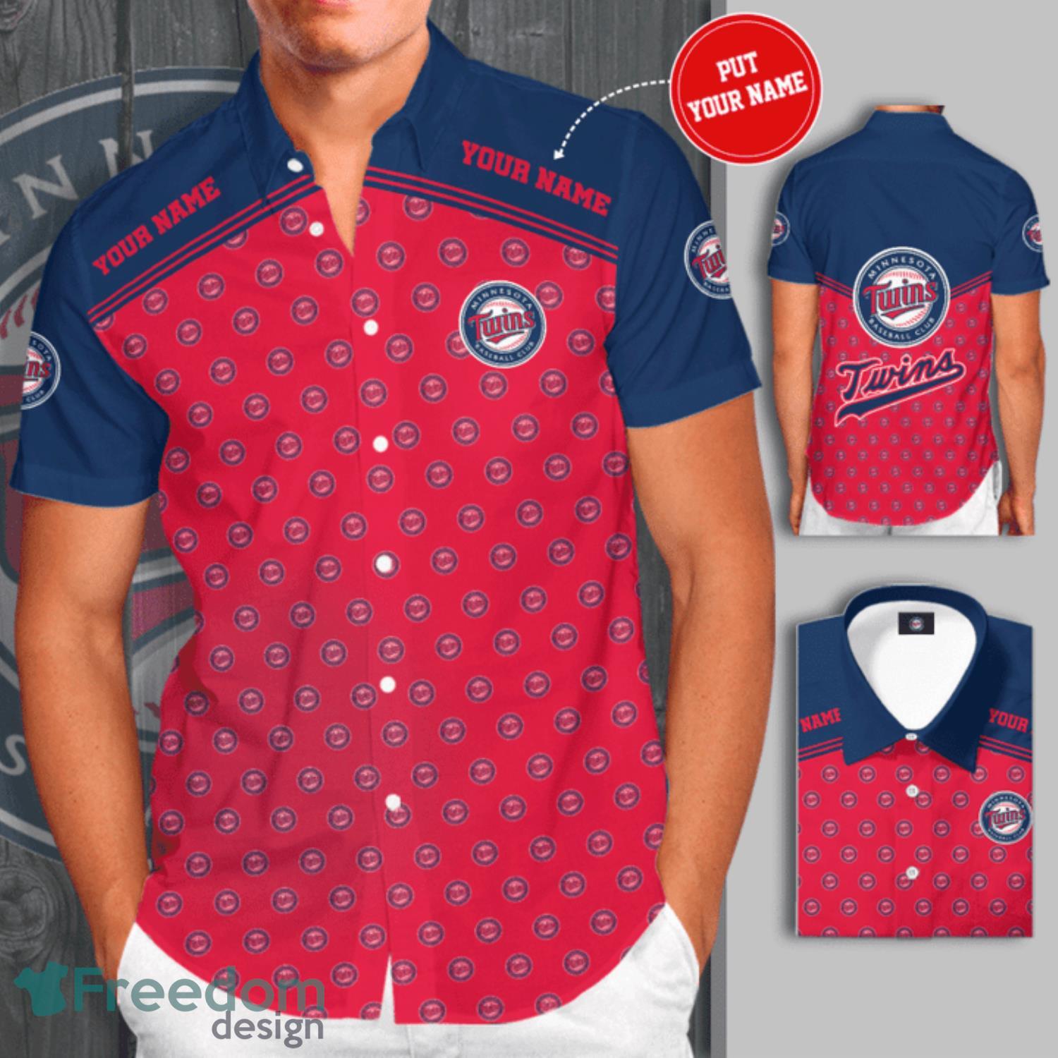 Personalized Minnesota Twins All Over Print 3D Flowery Aloha