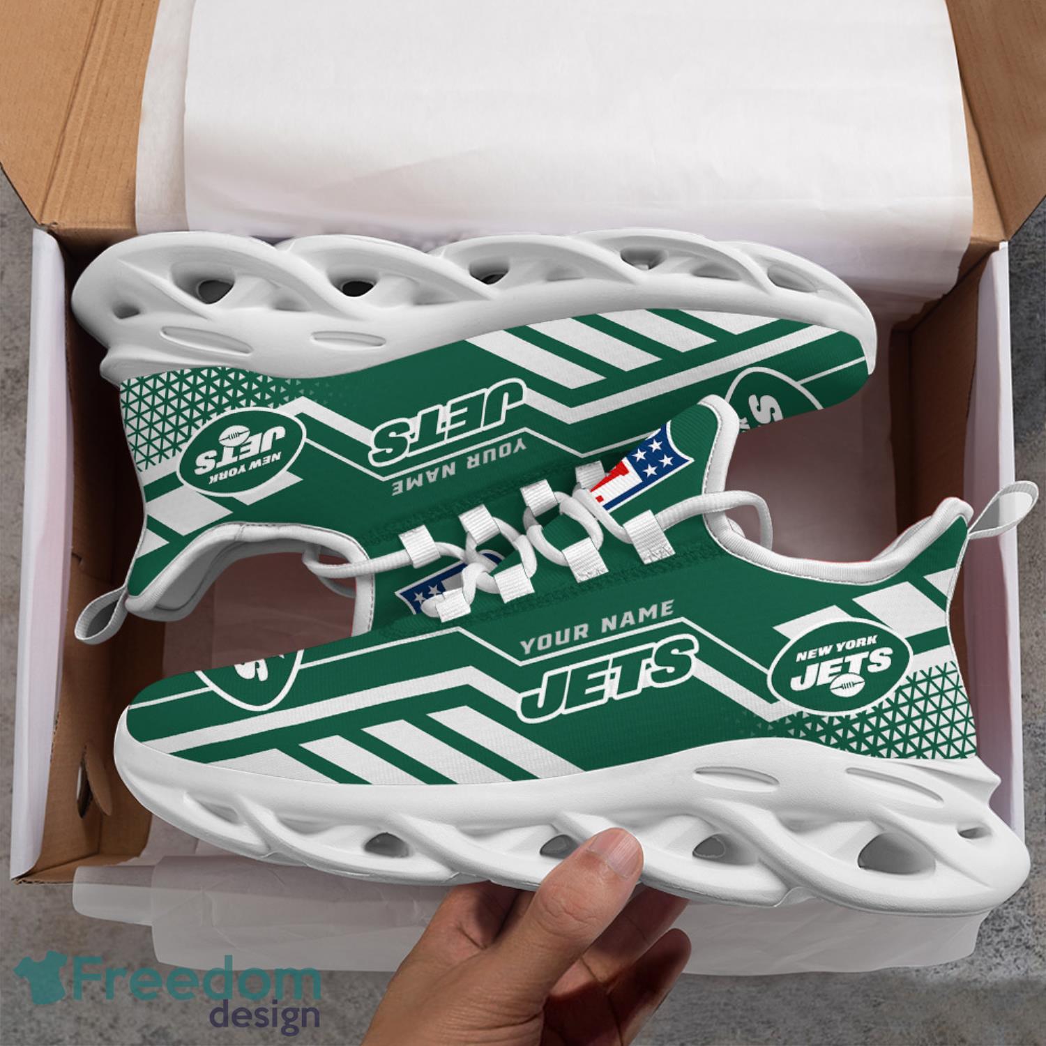 New York Jets Symbolic Custom Name Chunky Sneaker AOP Gift Fans Max Soul  Shoes - YesItCustom