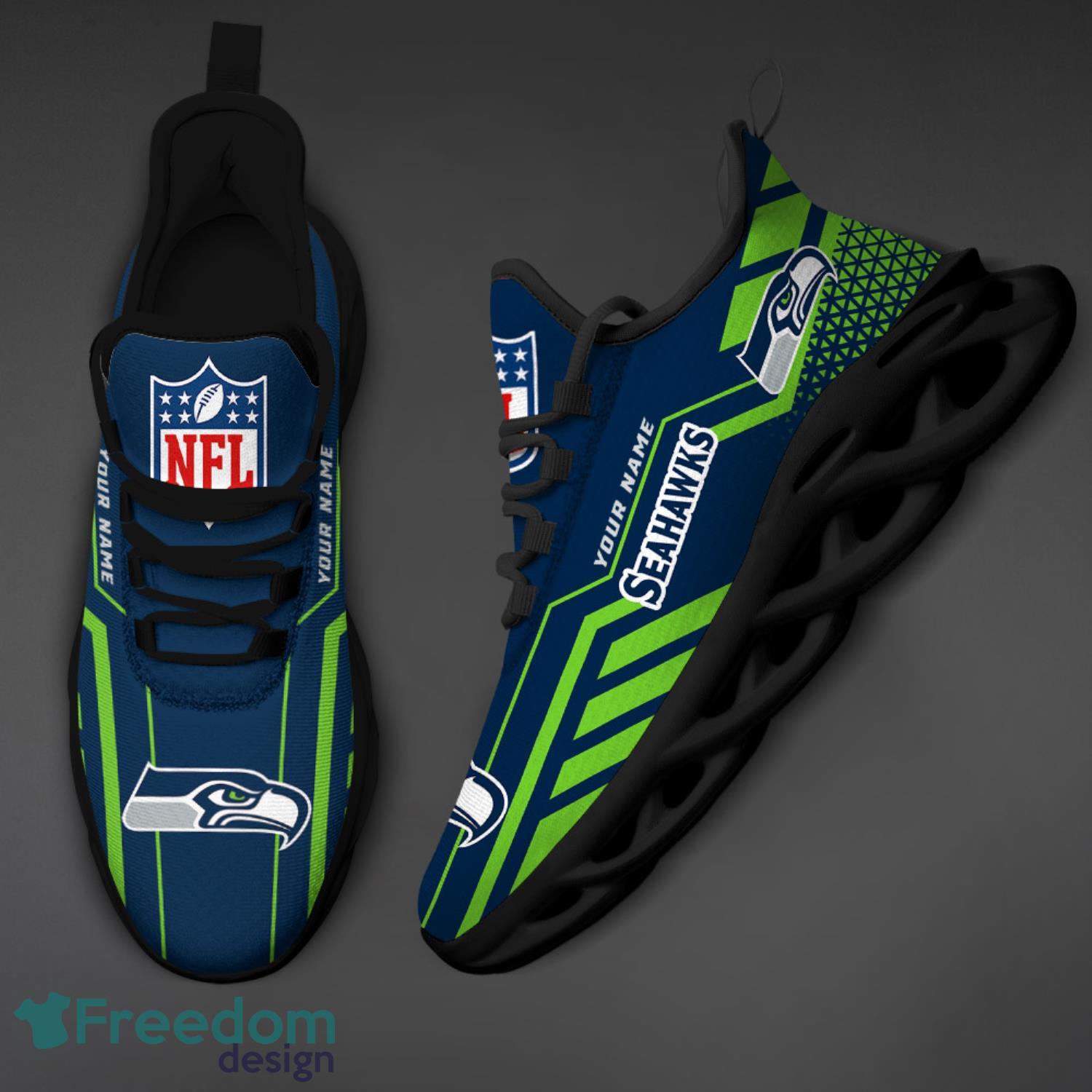 Seattle Seahawks NFL Max Soul Shoes Custom Name Tie Dye Running