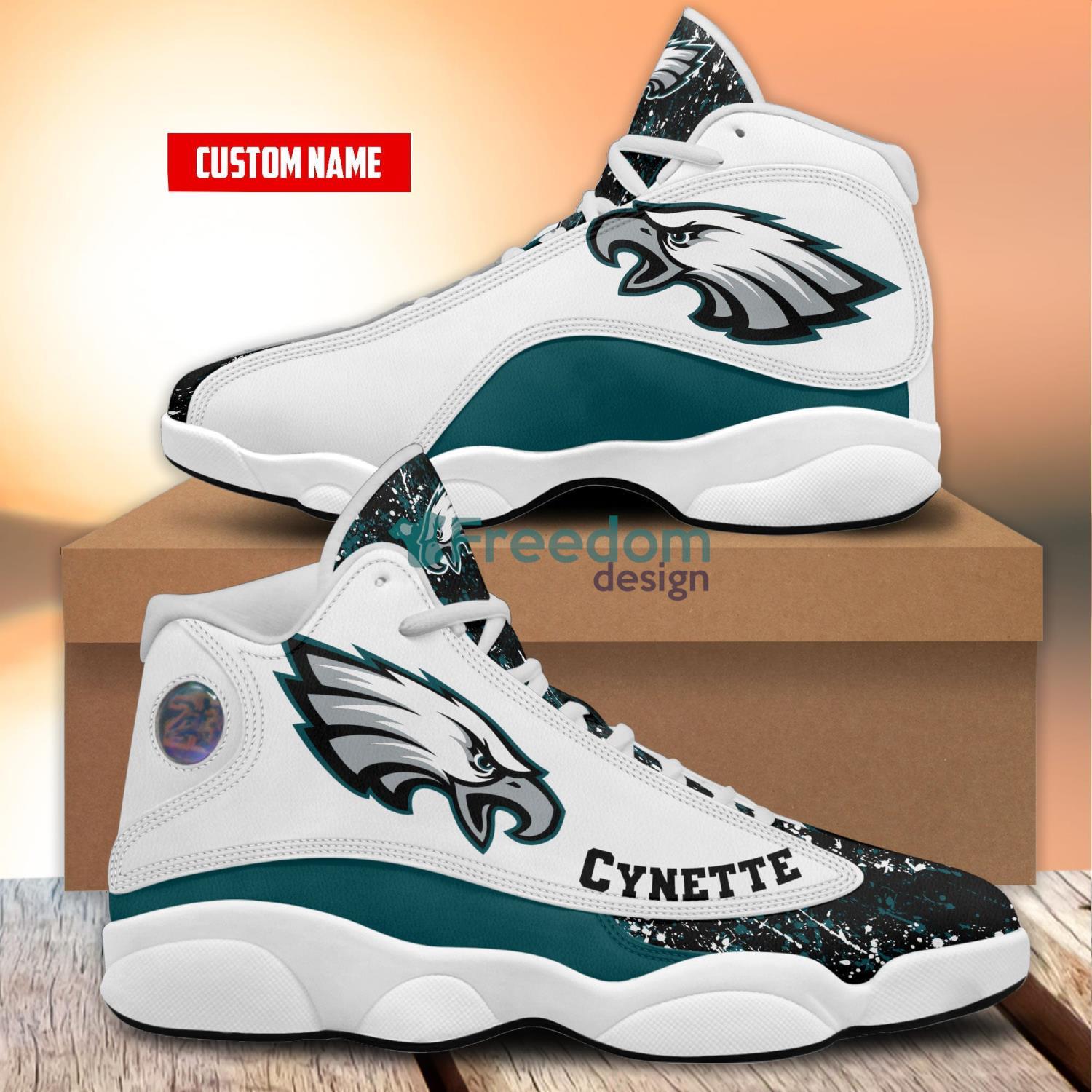 Philadelphia Eagles Team Sneaker Air Jordan 13 Shoes - Freedomdesign