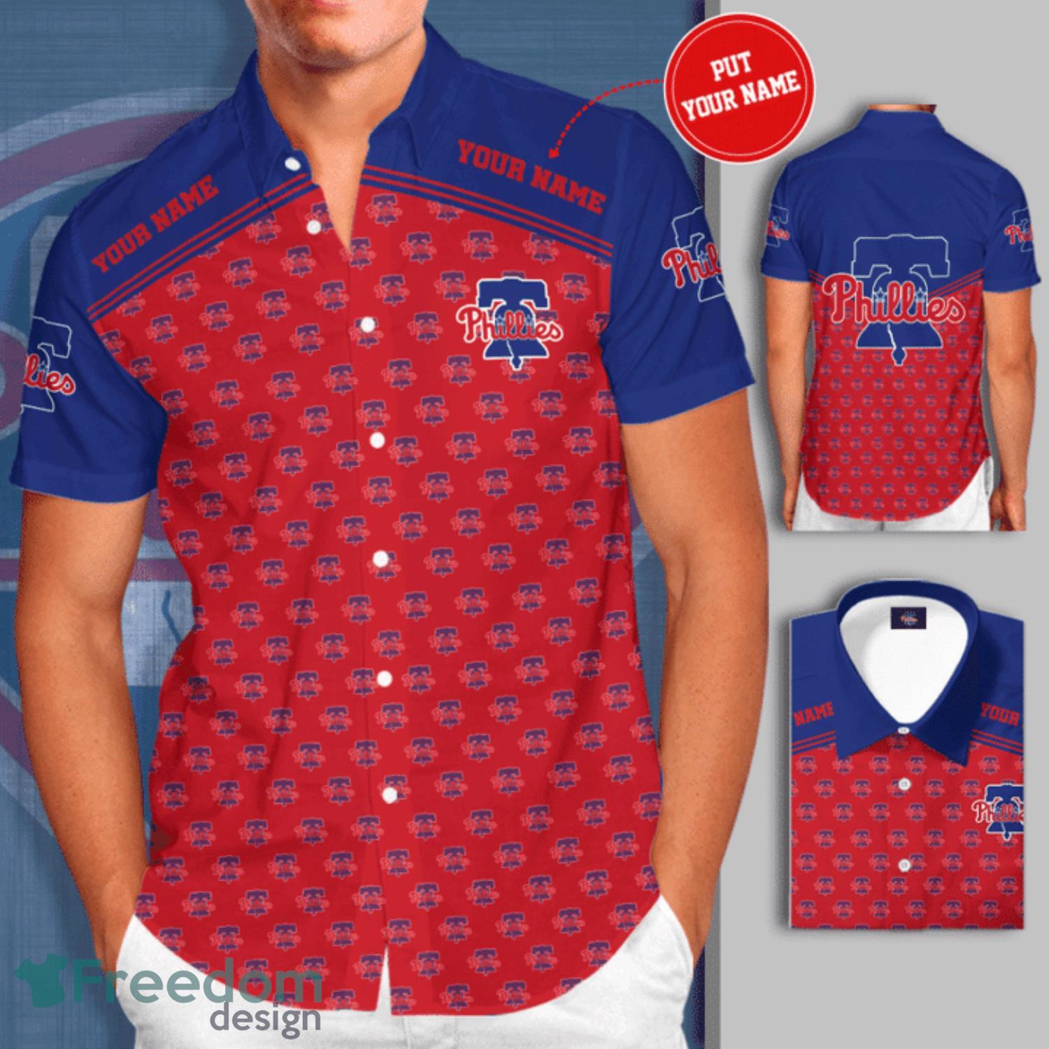 Phillies Aloha Button Down Hawaiian Shirt Phillies Hawaiian Shirt