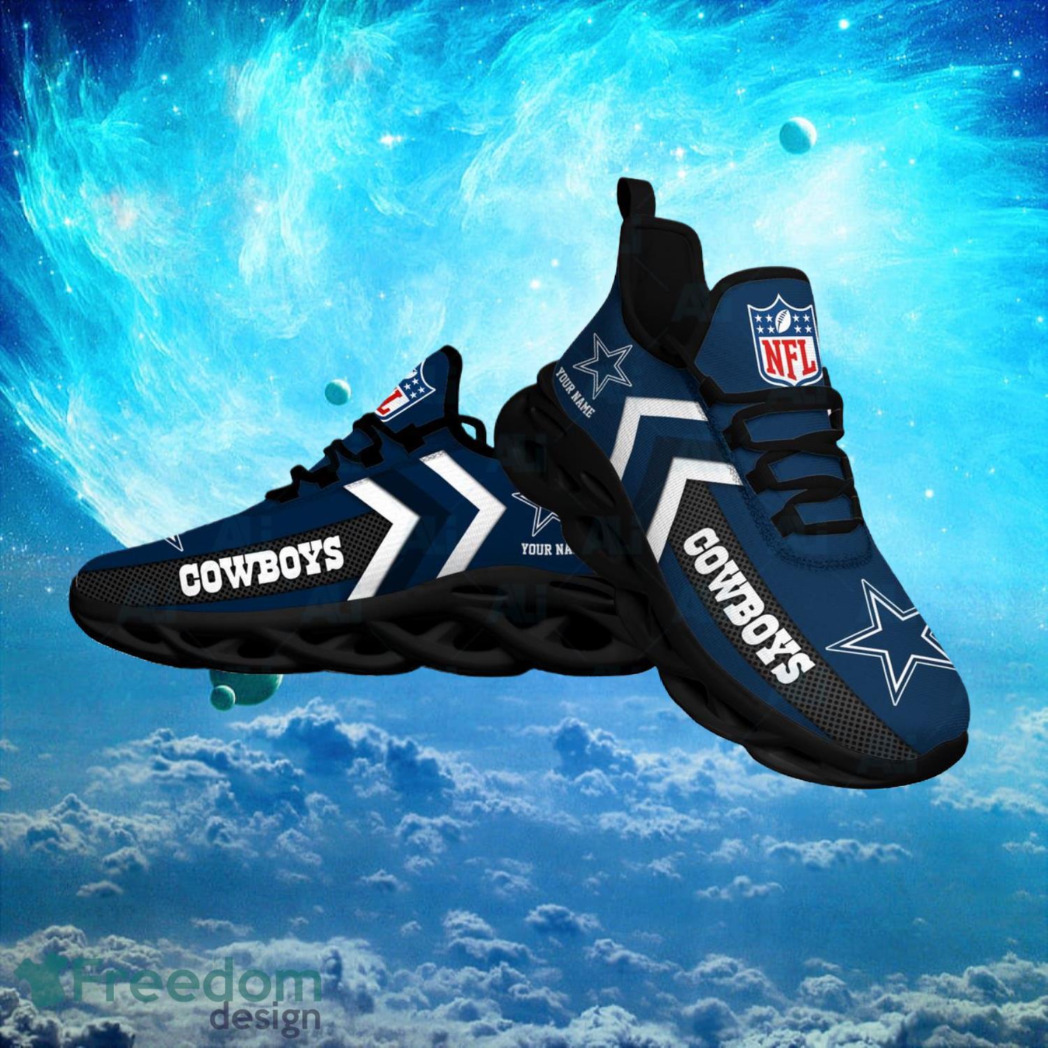 Dallas Cowboys NFL Logo Fans Custom Name Max Soul Shoes Product Photo 1